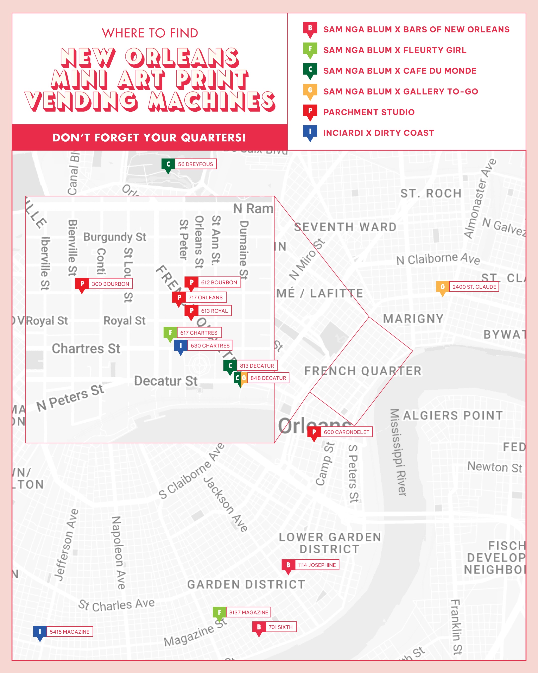 New Orleans Art Vending Machine Locations