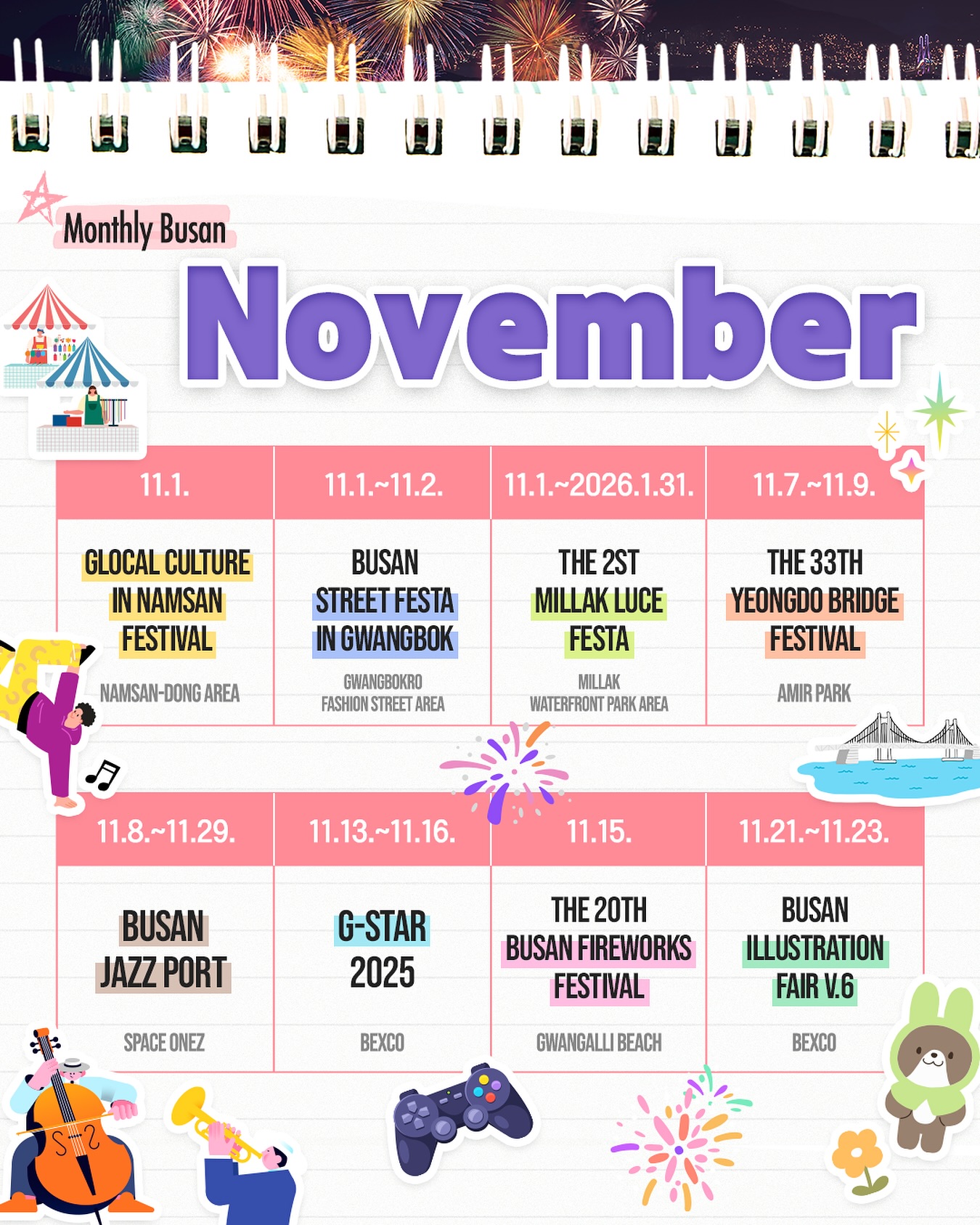 November Events in Busan