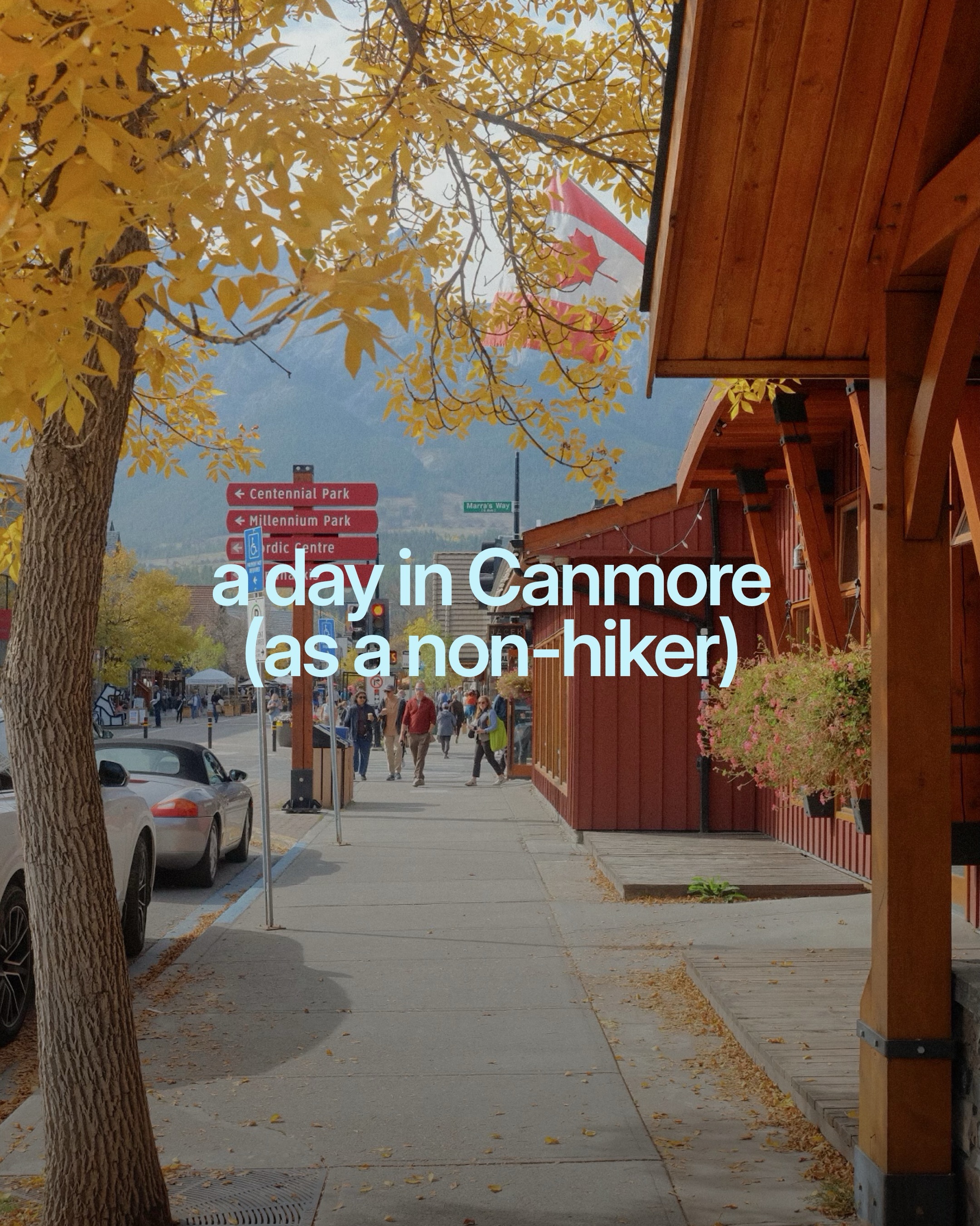 Canmore's Town Centre Cafes, Shops, and Trails