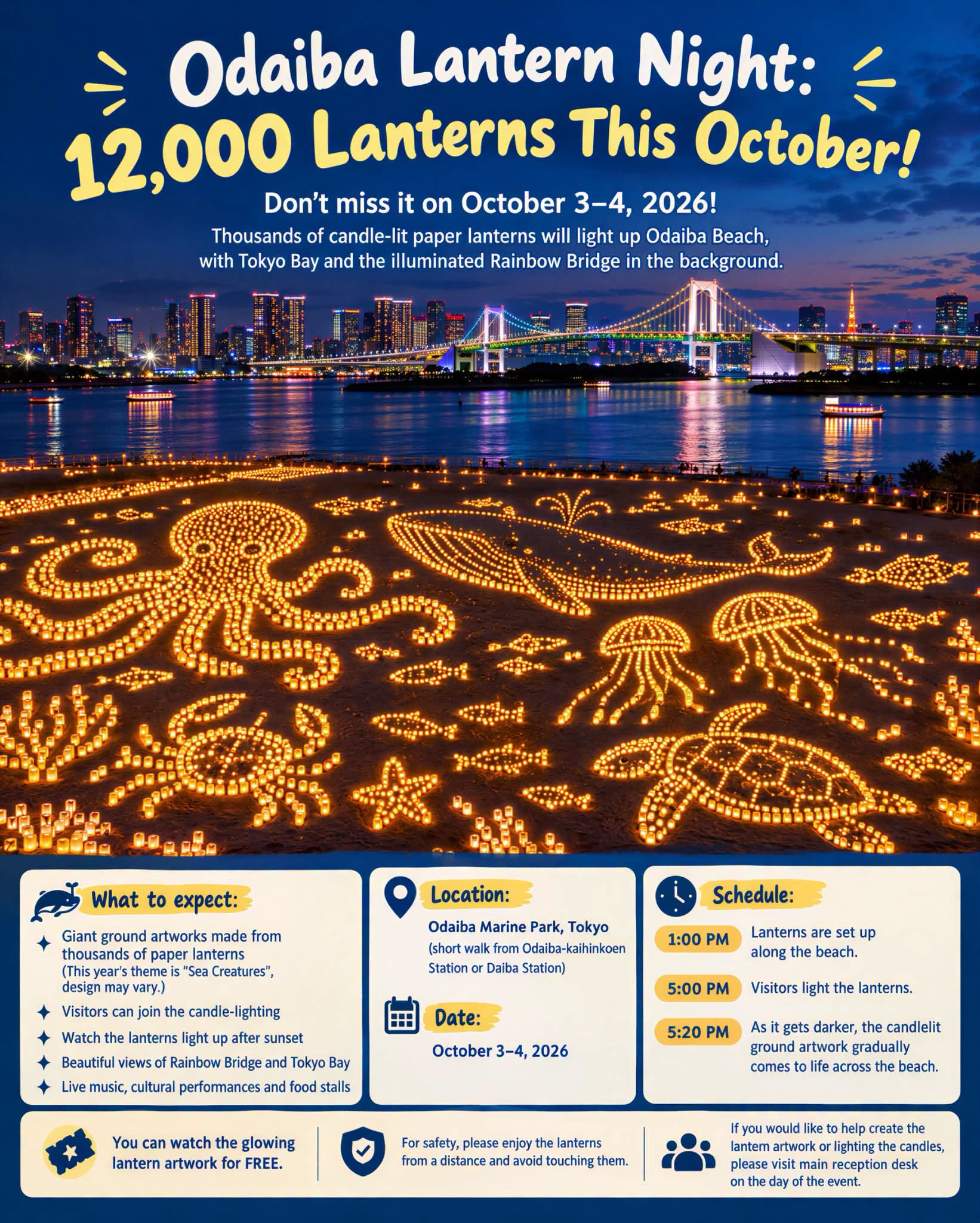 Lantern Event Lighting Up Tokyo Bay