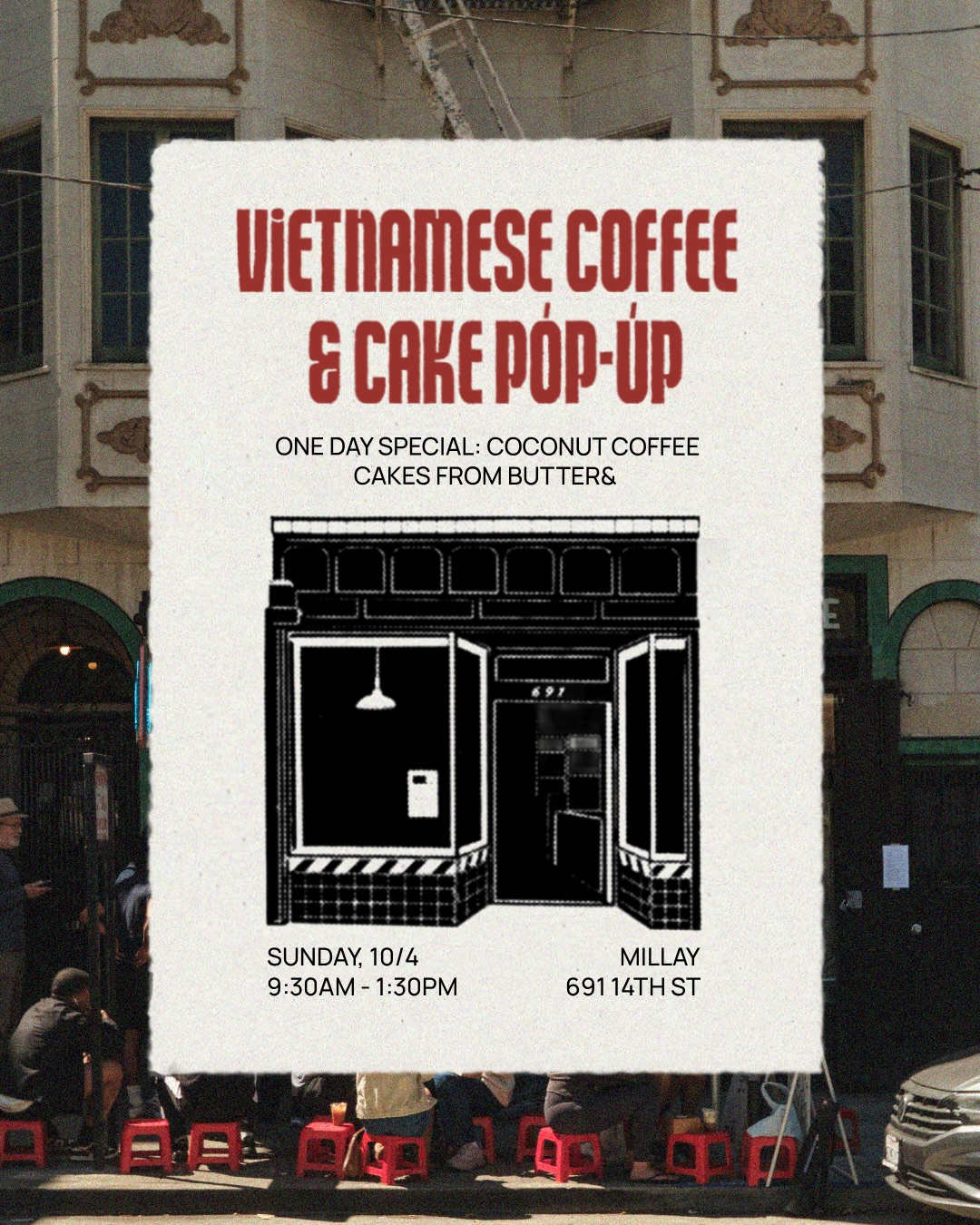 Vietnamese Coffee & Cake Pop-Up At Millay