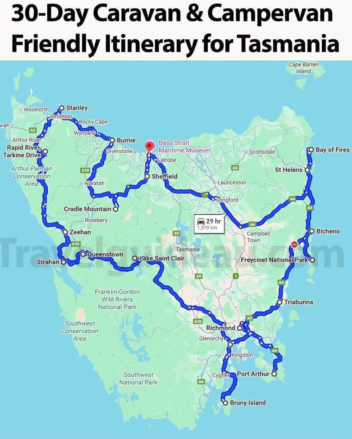 Tasmanian Caravan and Campervan Road Trip Itinerary