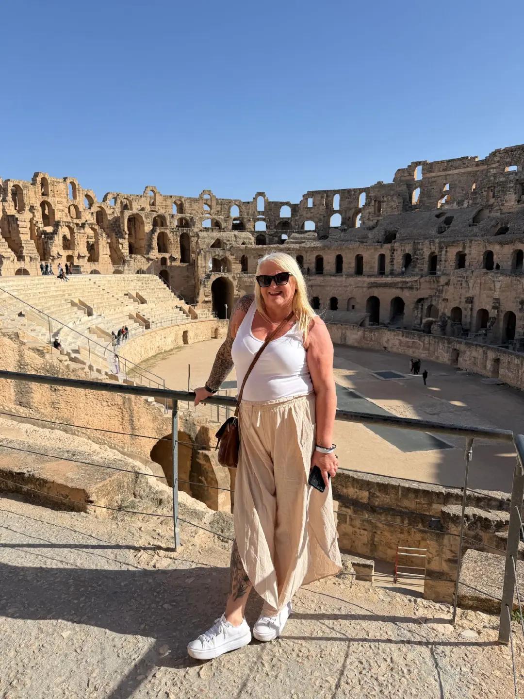 Ancient Roman Amphitheater in Tunisia