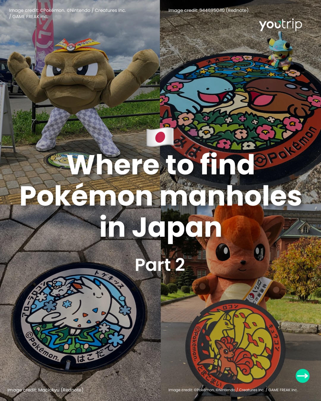 Pokémon Manholes Across Japan