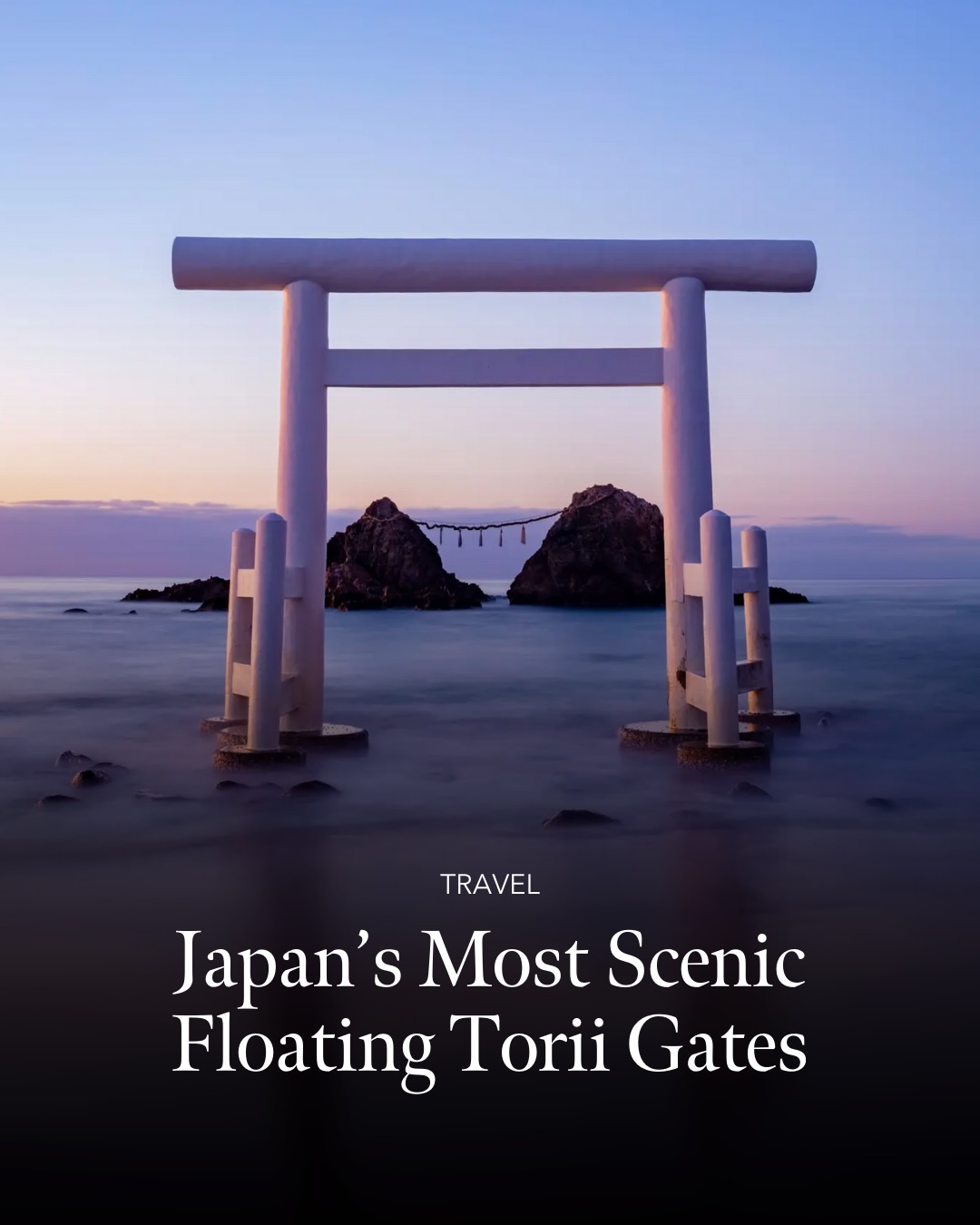 Japanese Shrines With Gates Appearing To Float