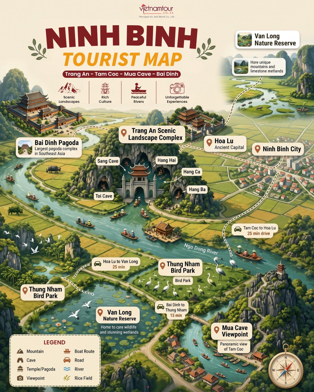 Ninh Binh: Nature, Culture, and Adventure Attractions