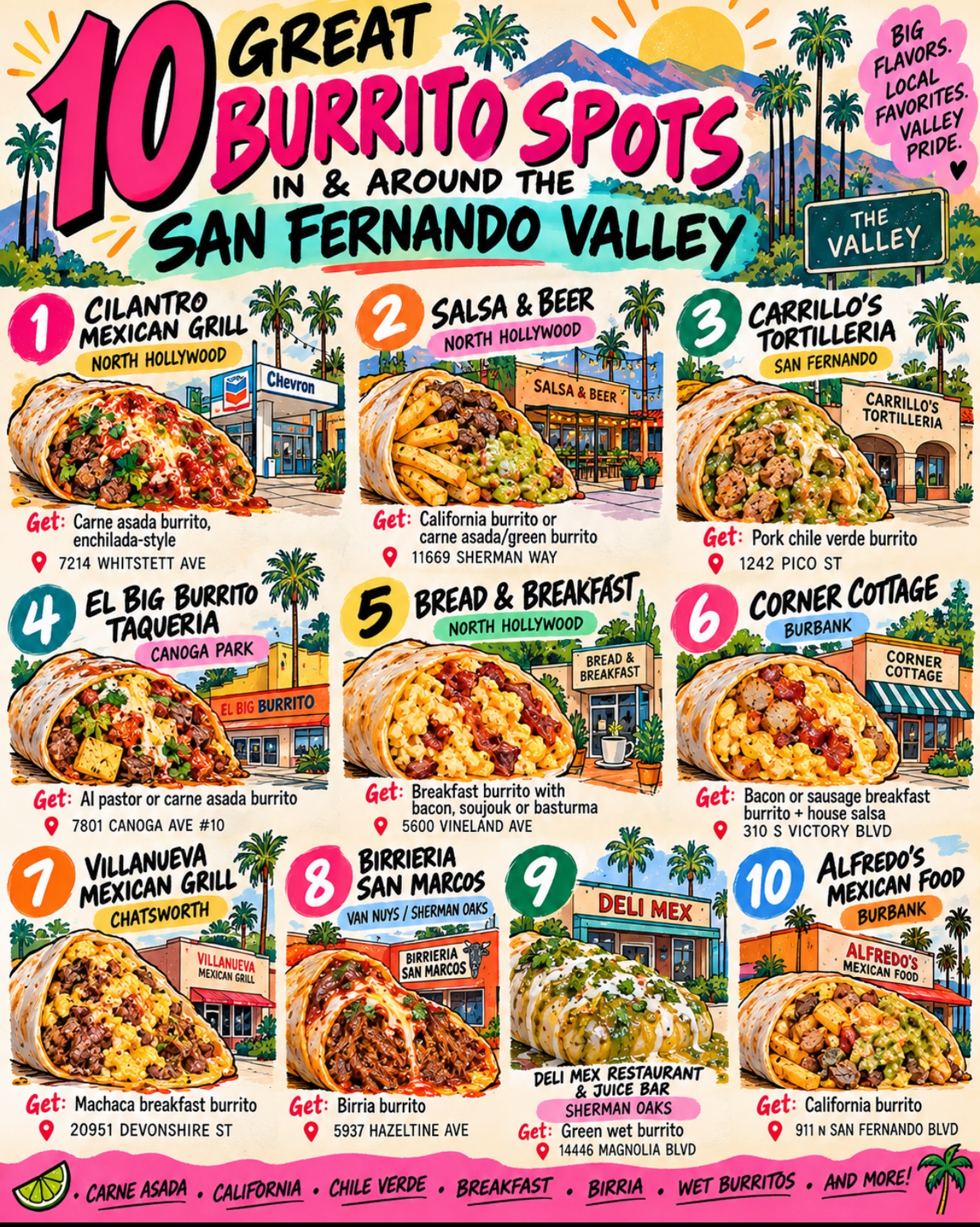 San Fernando Valley's Best Burrito Destinations