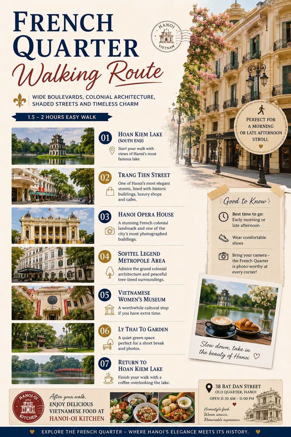 Hanoi's French Quarter Walking Route