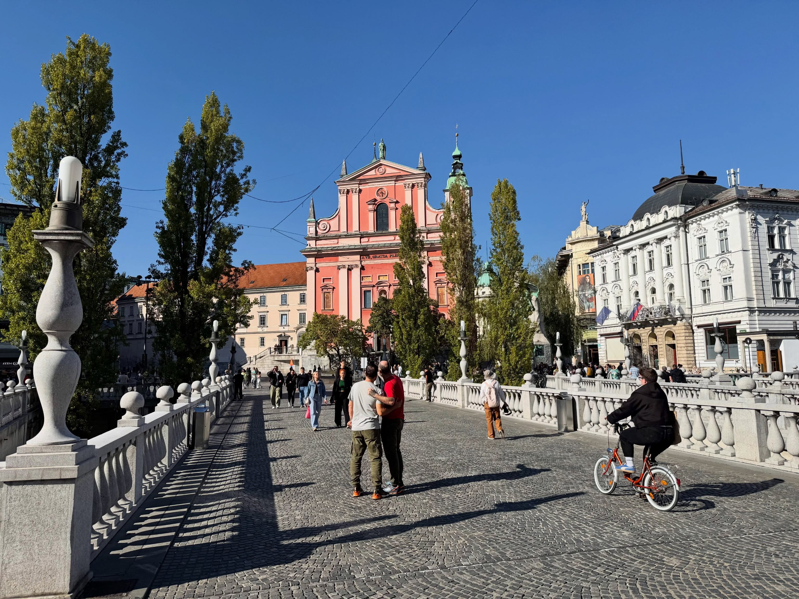Ljubljana Landmarks: Triple Bridge, Square, and Cathedral