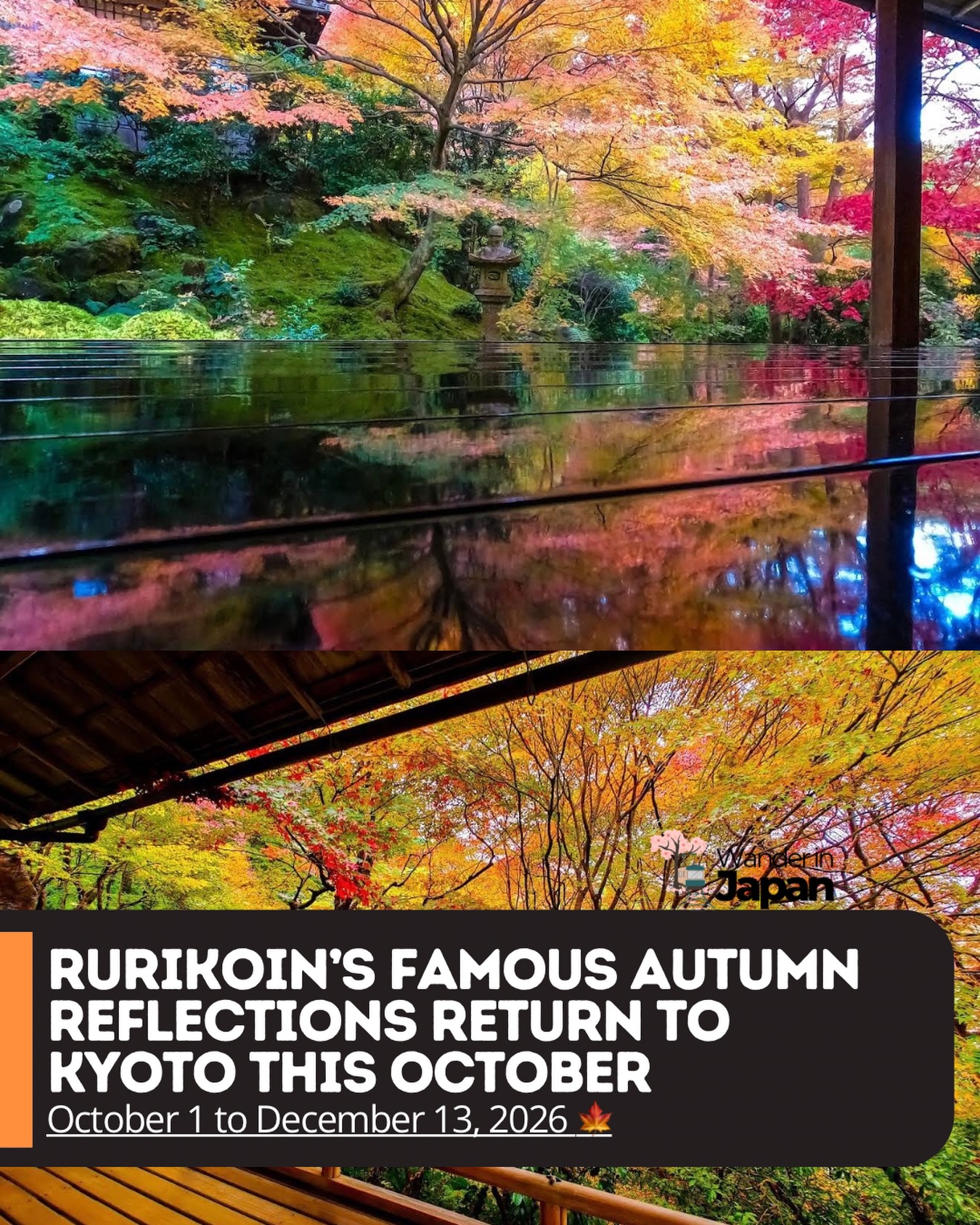 Rurikoin Temple Autumn Reflections in Kyoto
