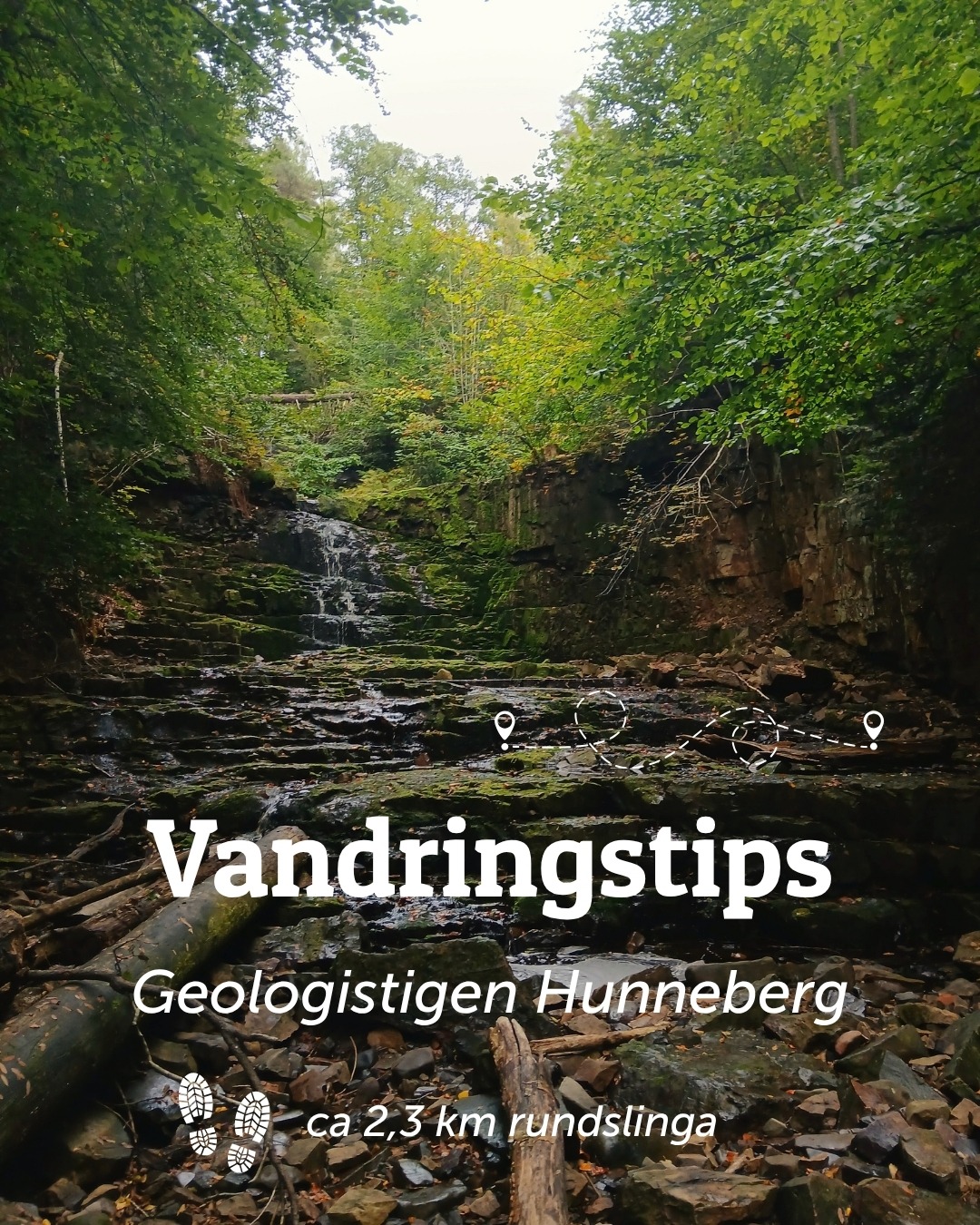 Geological Hiking Trails in Hunneberg Region