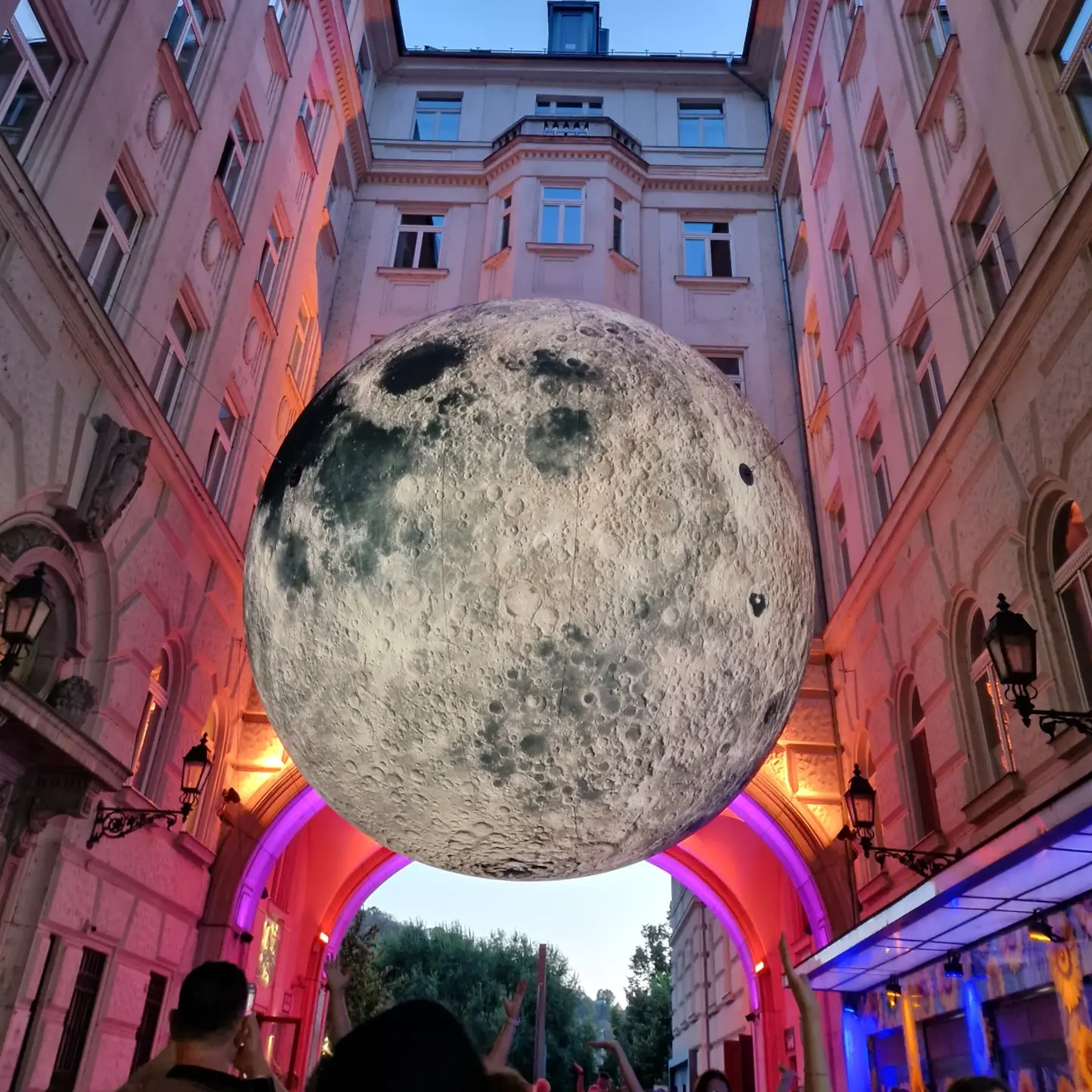 Giant Moon Installation in Budapest