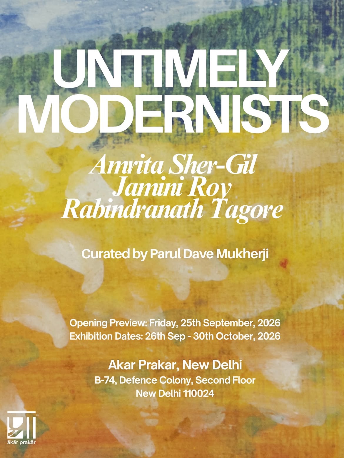 Untimely Modernists Exhibition at Akar Prakar