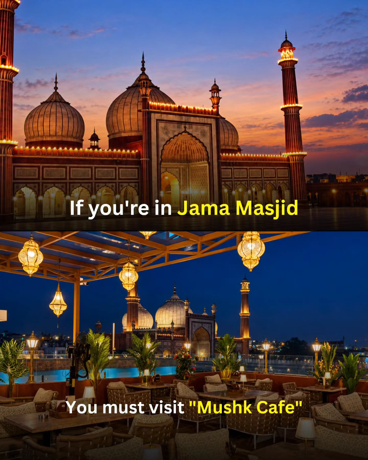 Delhi's Landmarks Paired with Nearby Cafes