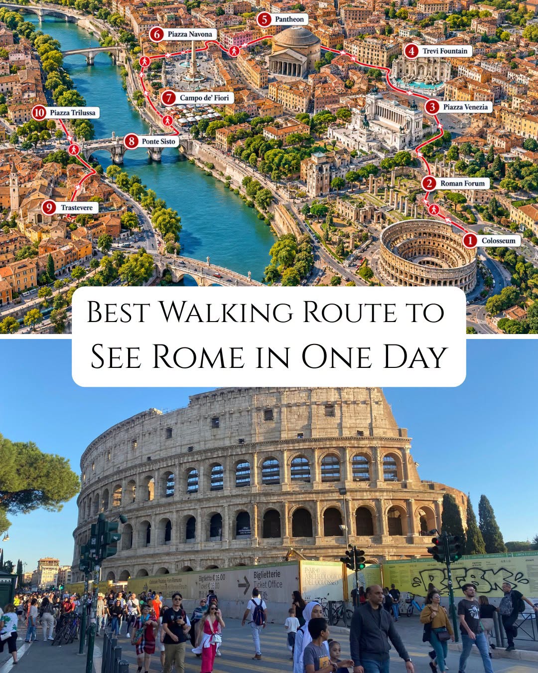 Rome Walking Route: Ancient Sites to Trastevere