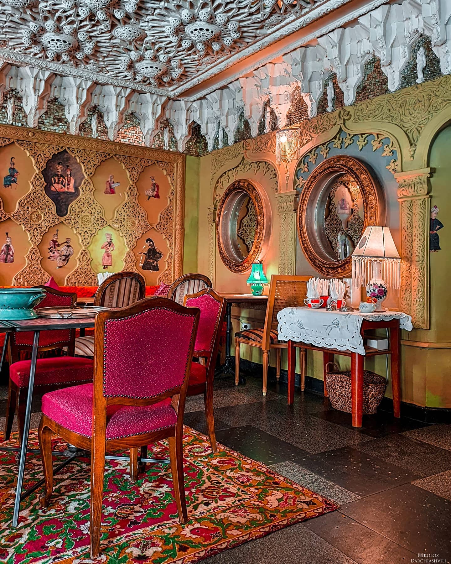 Vividly Decorated Cafe Near Gabriadze Theater