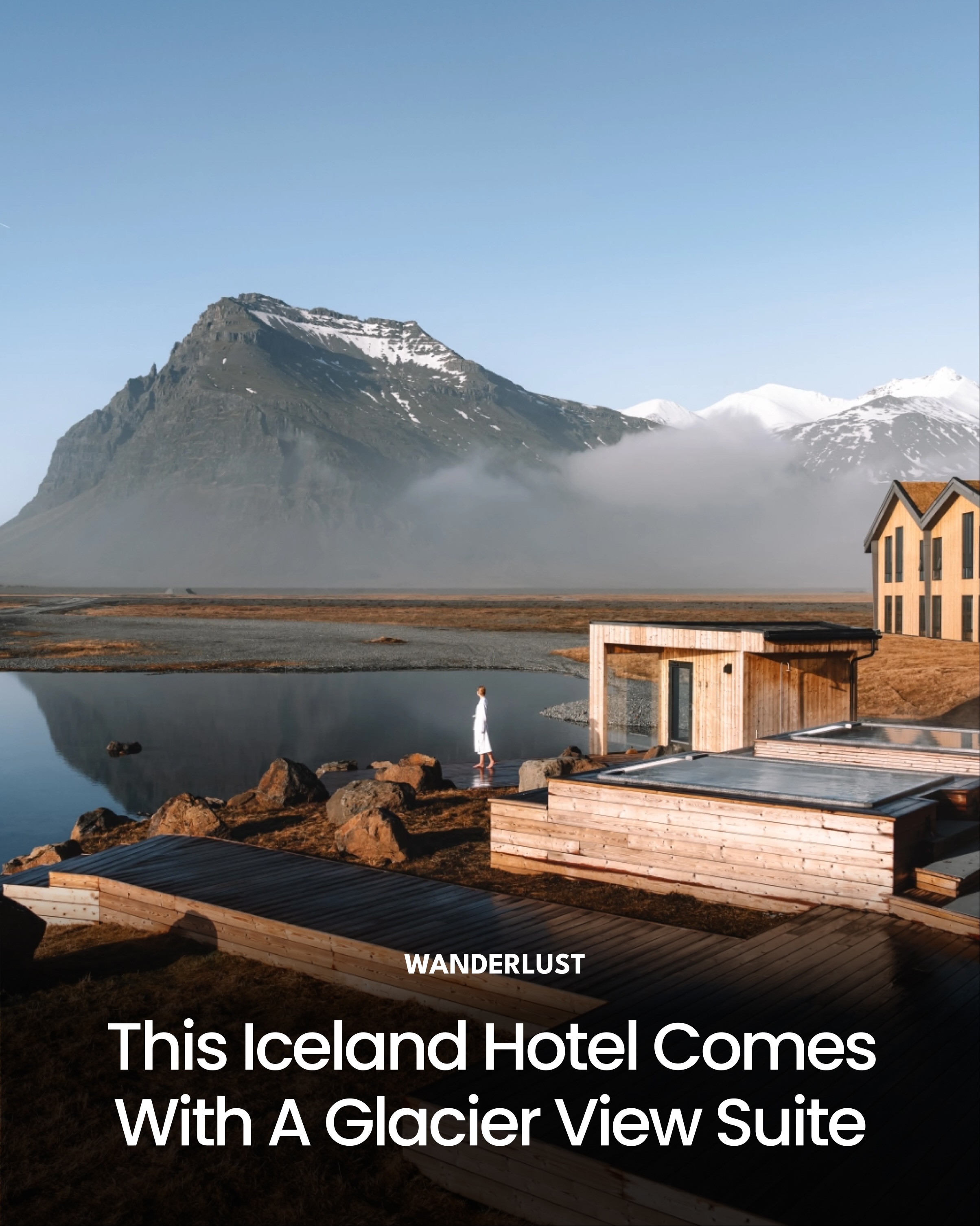 Icelandic Glacier Lagoon Hotel with Hot Tubs