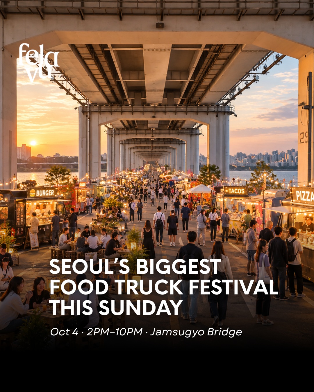 Seoul's Banpo Bridge Food Truck Festival