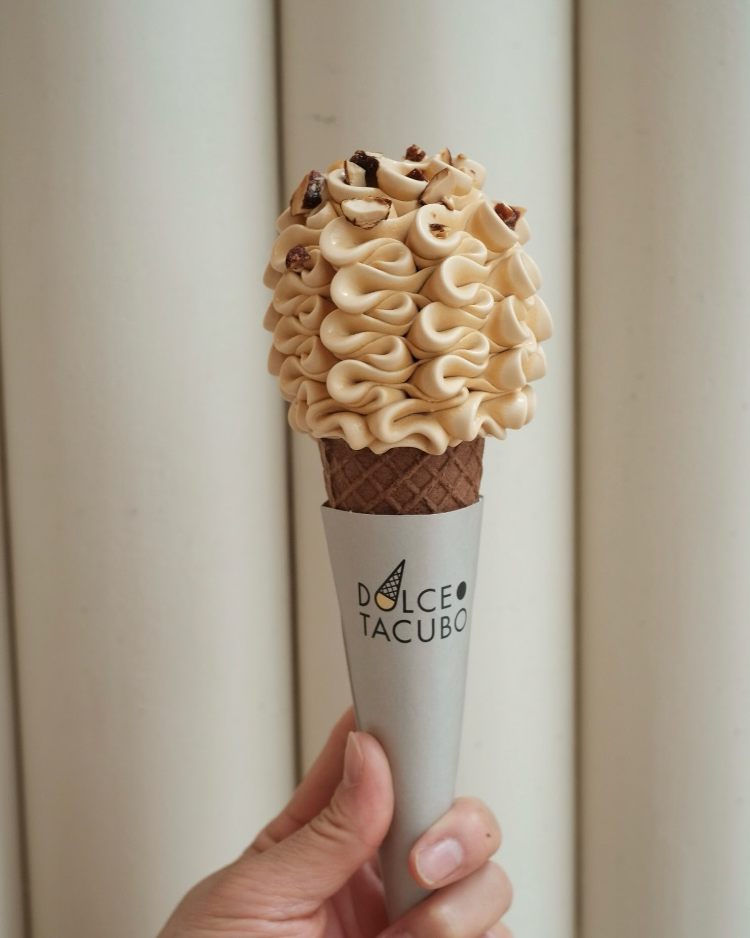 Dolce Tacubo's New Caramel Almond Soft Serve