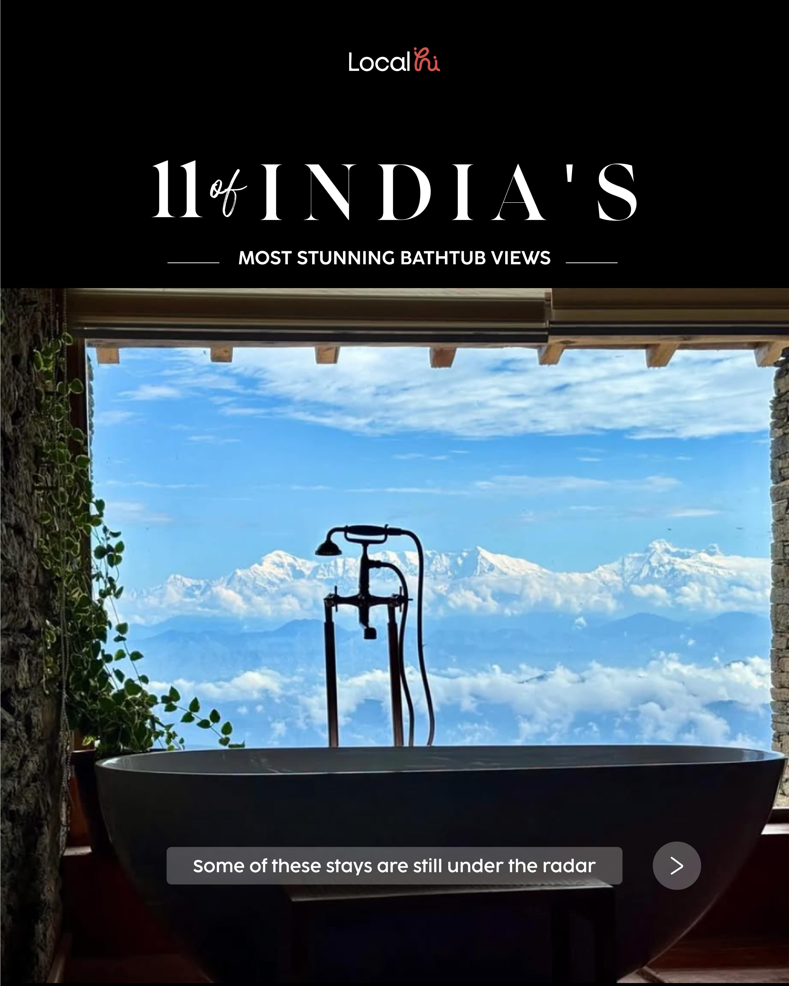 Indian Hotels With Luxurious Bathtubs Offering Scenic Views