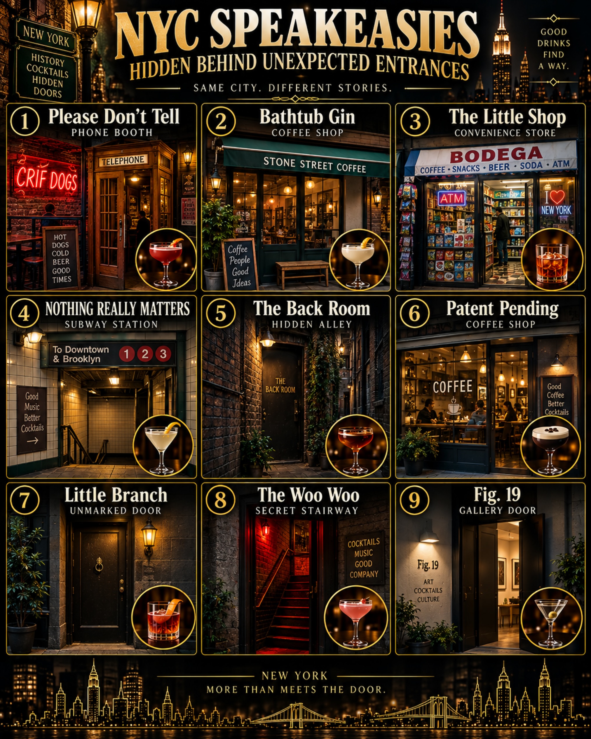 New York City's Secret Speakeasies Hidden in Plain Sight