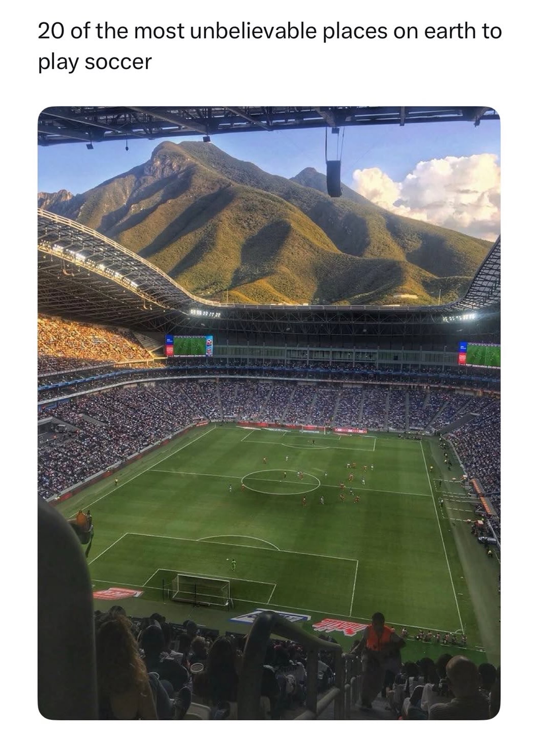 Spectacular Soccer Stadiums With Breathtaking Backdrops