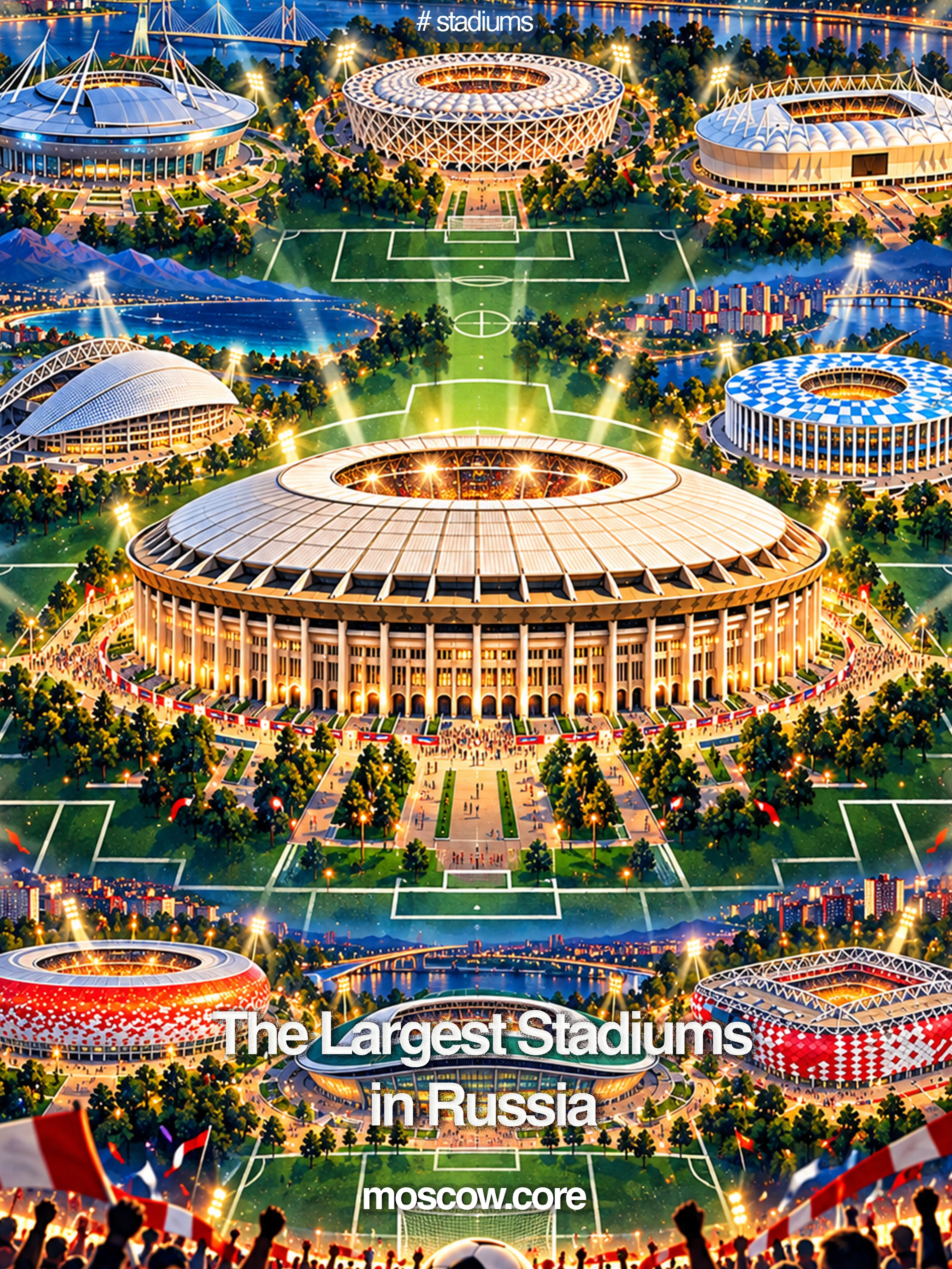 Russia's Largest Stadiums Showcase