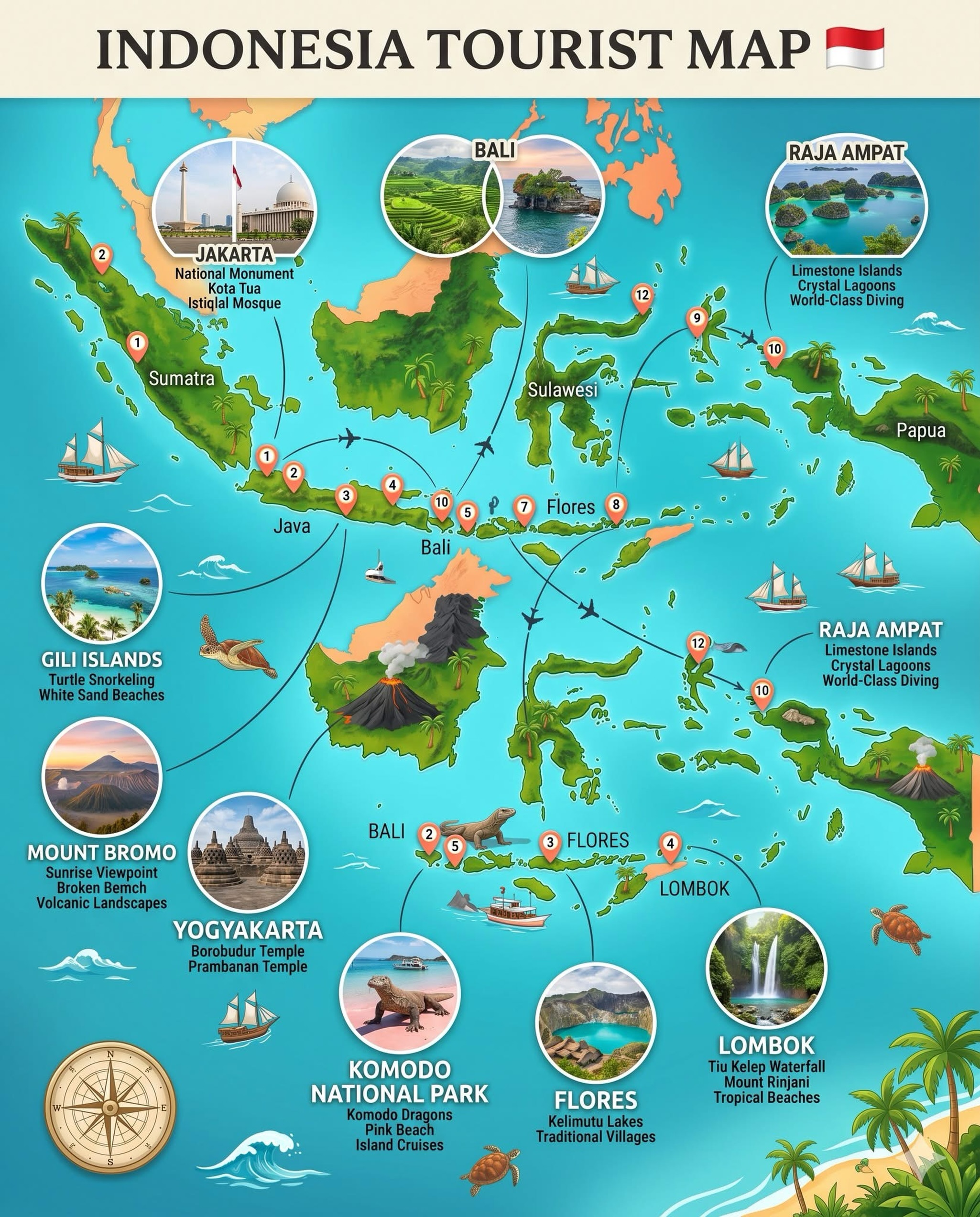Indonesian Tourist Hotspots: Cities, Temples, Nature