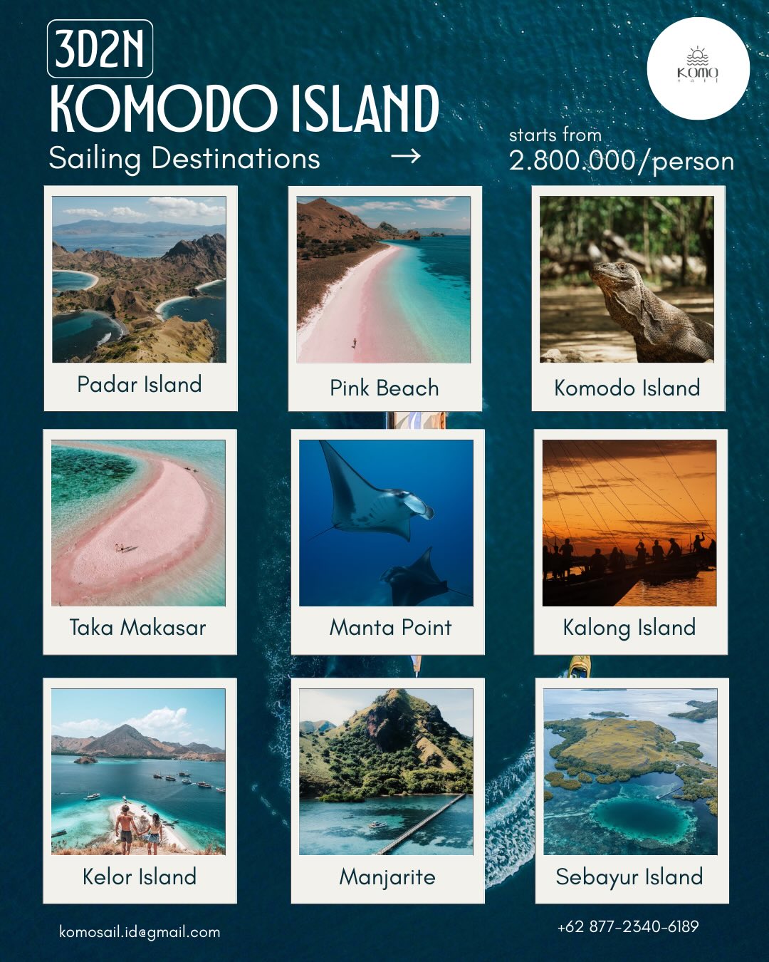 Komodo National Park Sailing Adventure Destinations