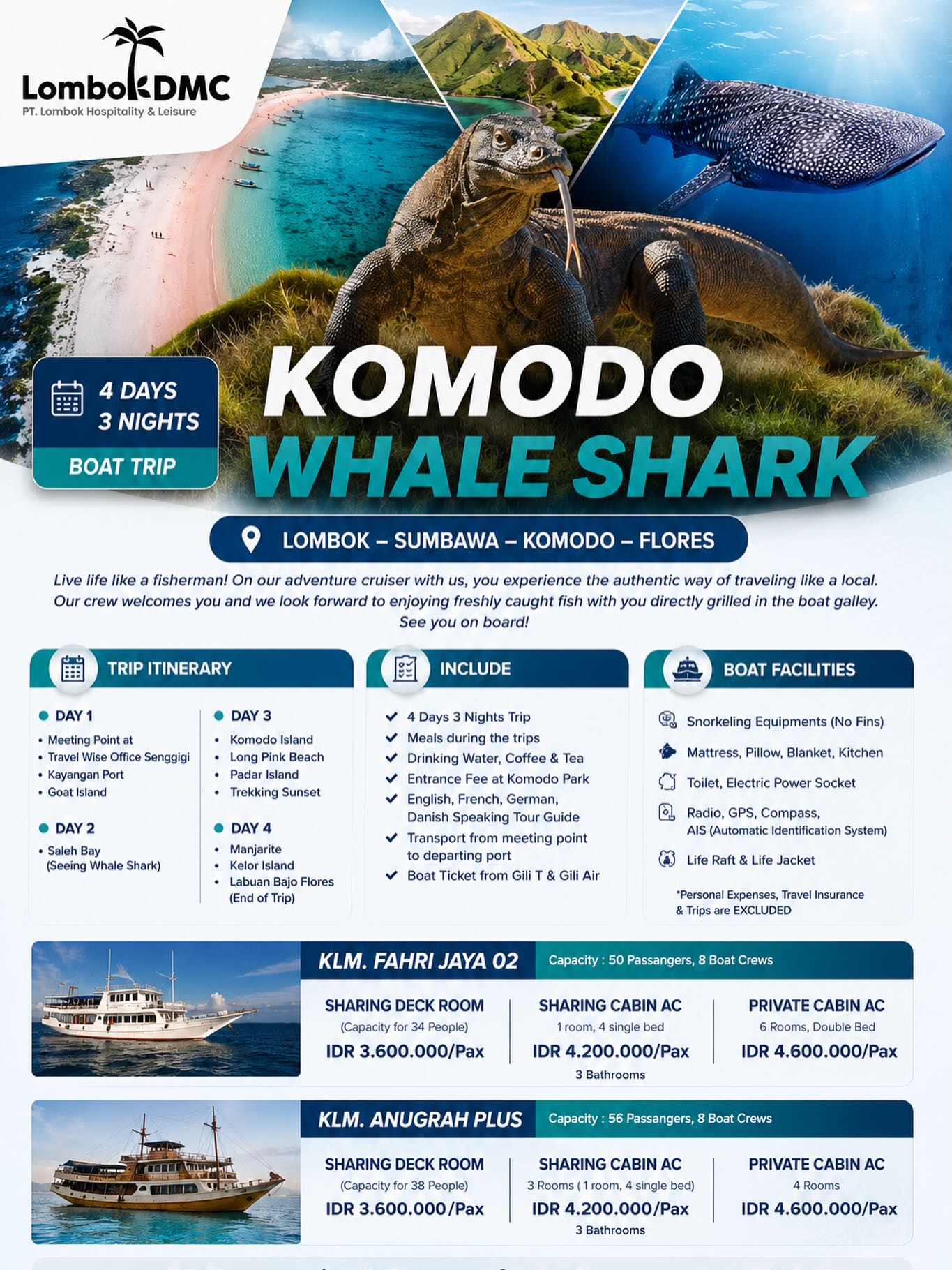 Komodo Island Boat Trip Itinerary