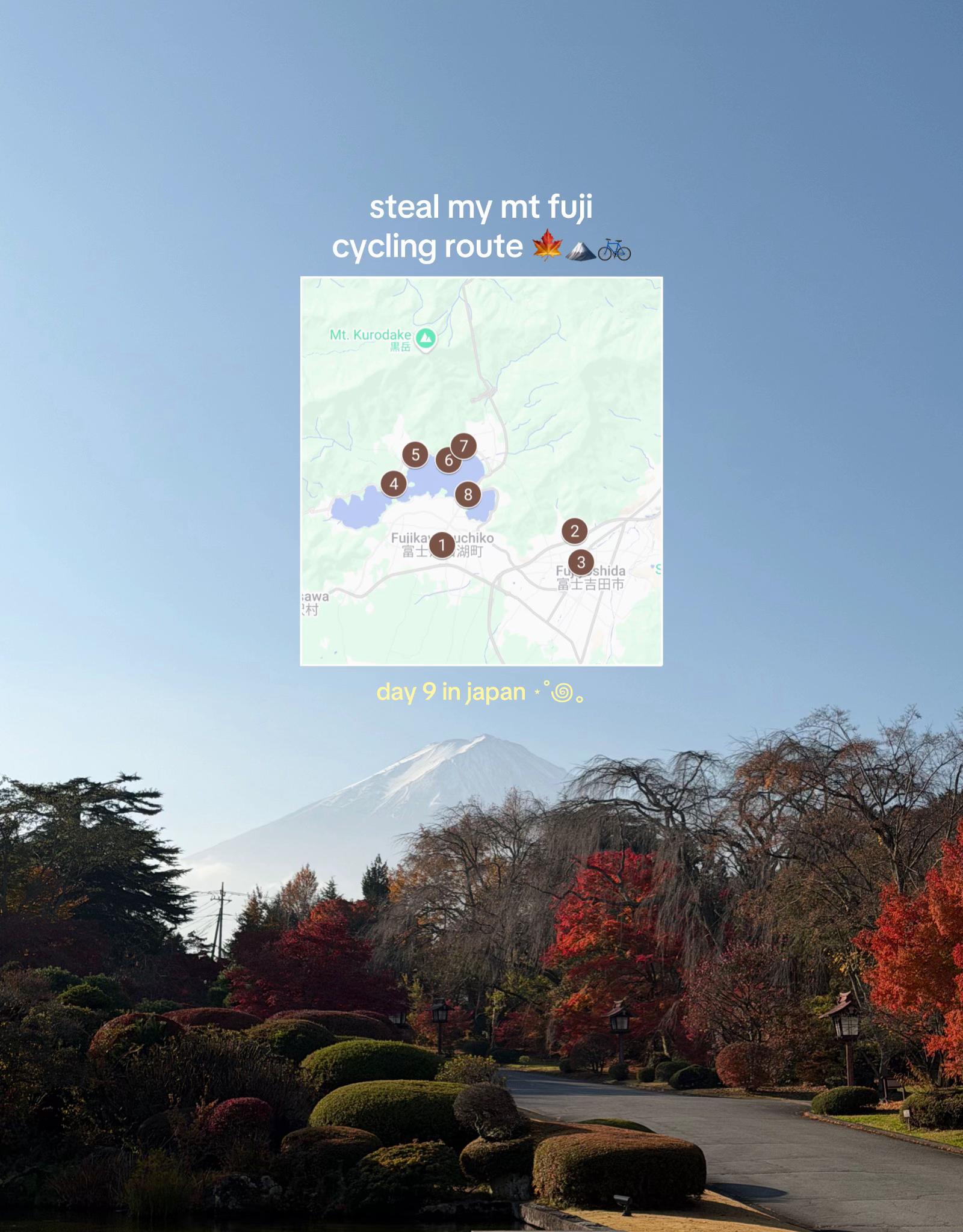 Autumn Cycling Route Around Mt. Fuji