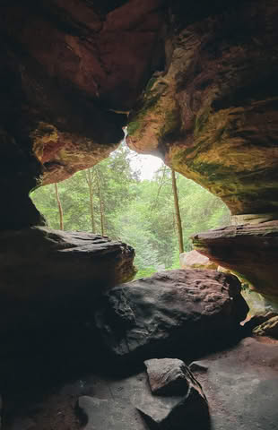 Hocking Hills Sandstone Cave Entrance