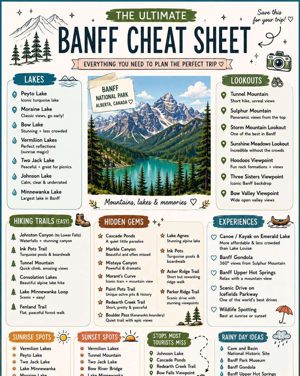 Banff National Park's Top Lakes, Trails, and Scenic Stops