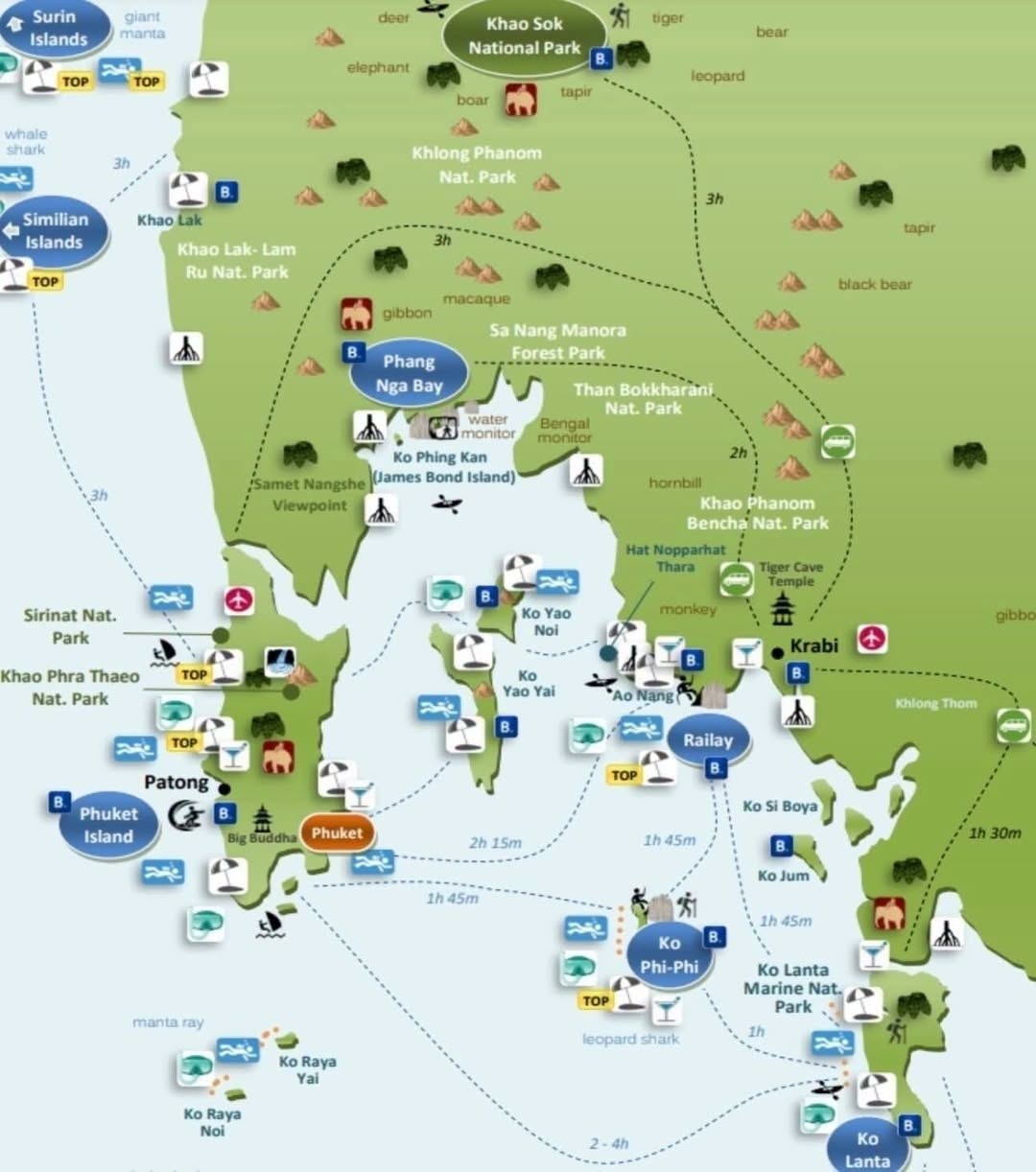 Southwest Thailand Islands and National Parks
