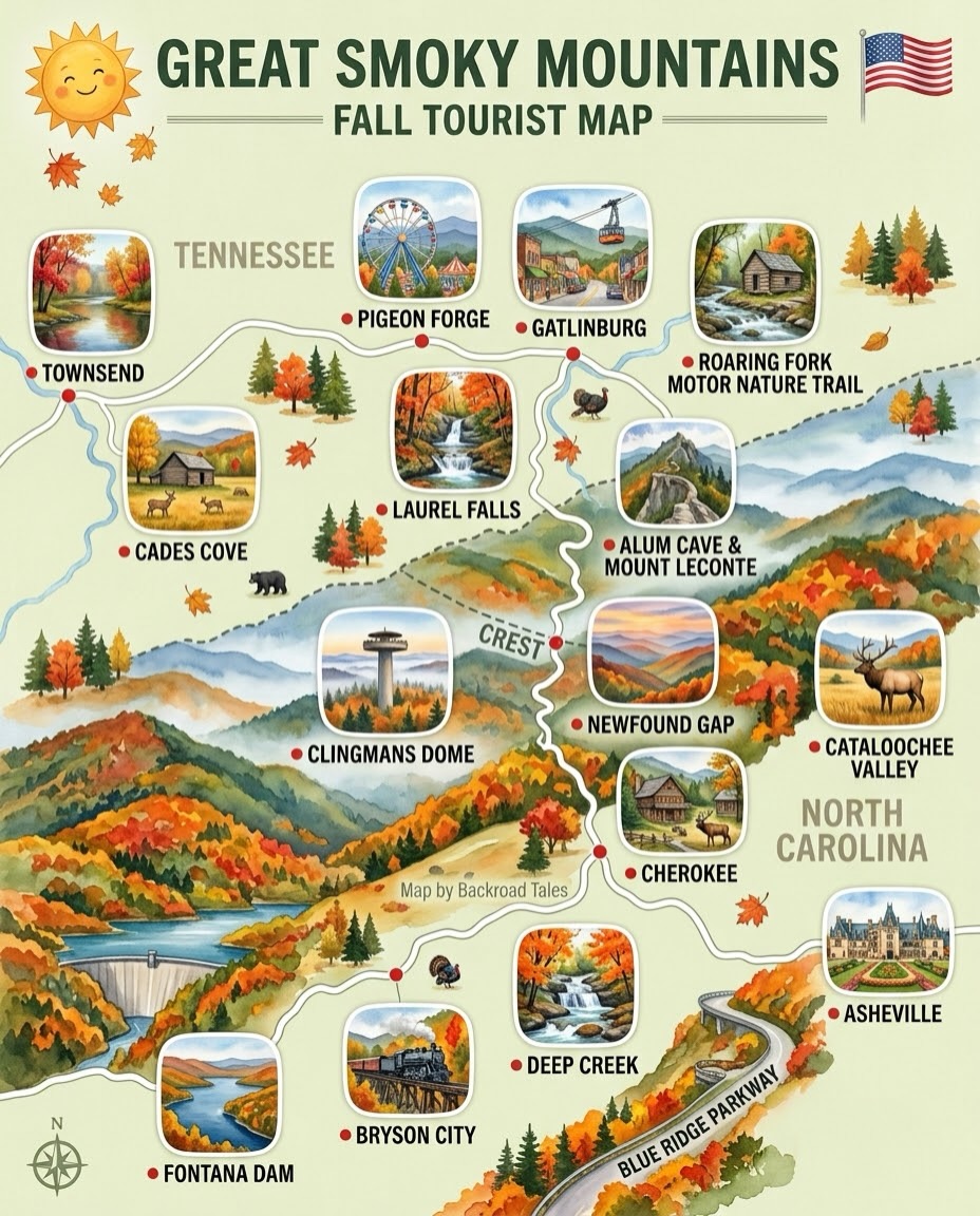 Great Smoky Mountains Fall Tourist Destinations