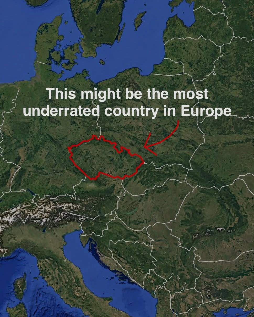 Czechia's Rolling Green Hills and Windmills