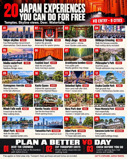 Japan's Best Free Parks, Shrines, and Nature Spots