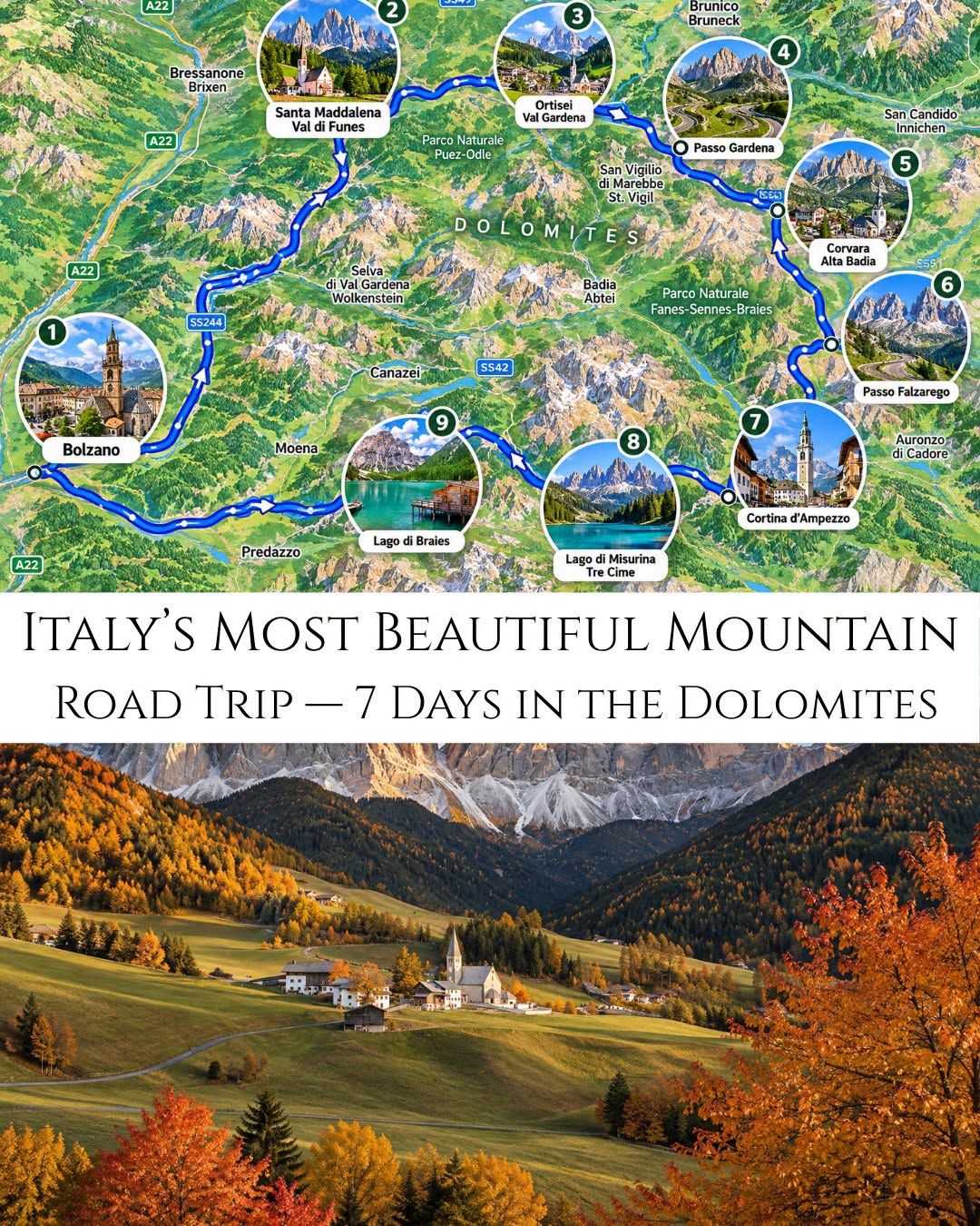 Seven-Day Road Trip Through Italy's Dramatic Dolomites