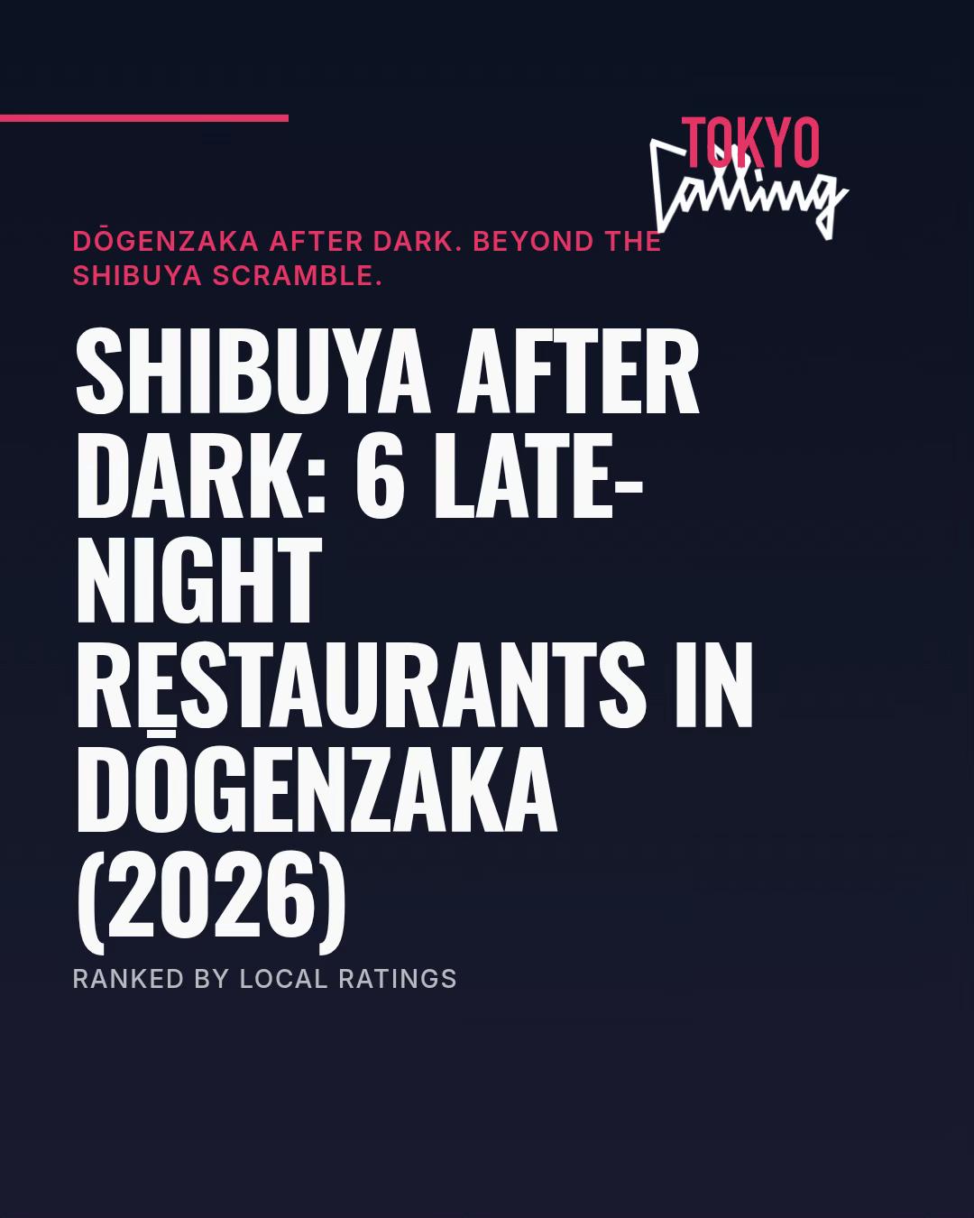 Shibuya's Best Late-Night Japanese Restaurants