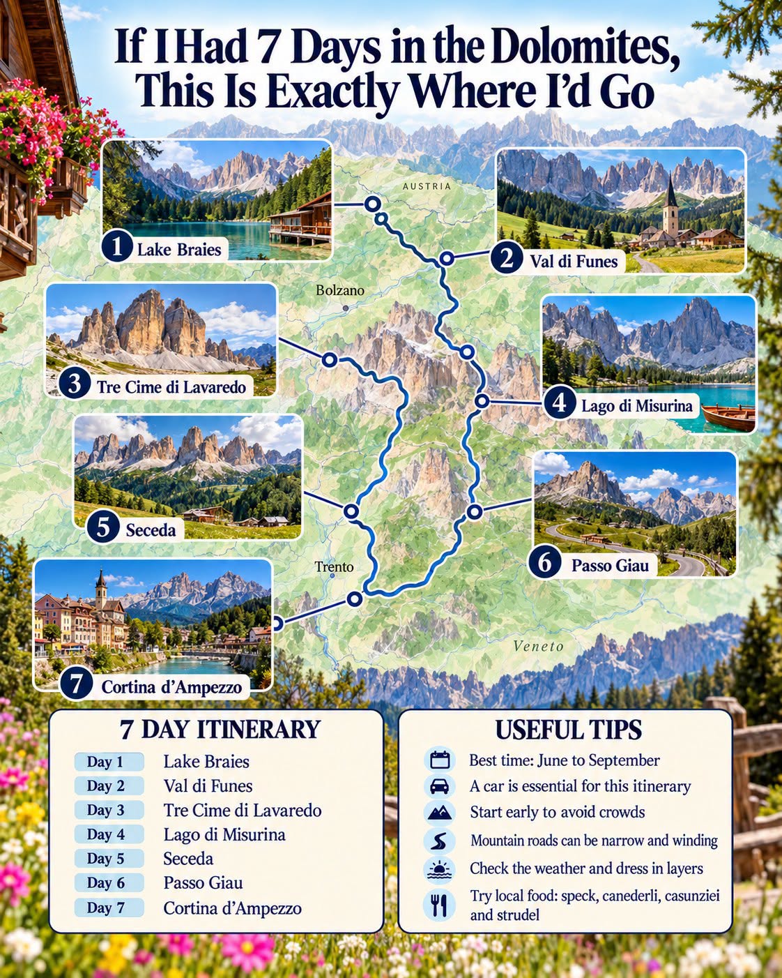 Seven Days Exploring the Iconic Dolomites
