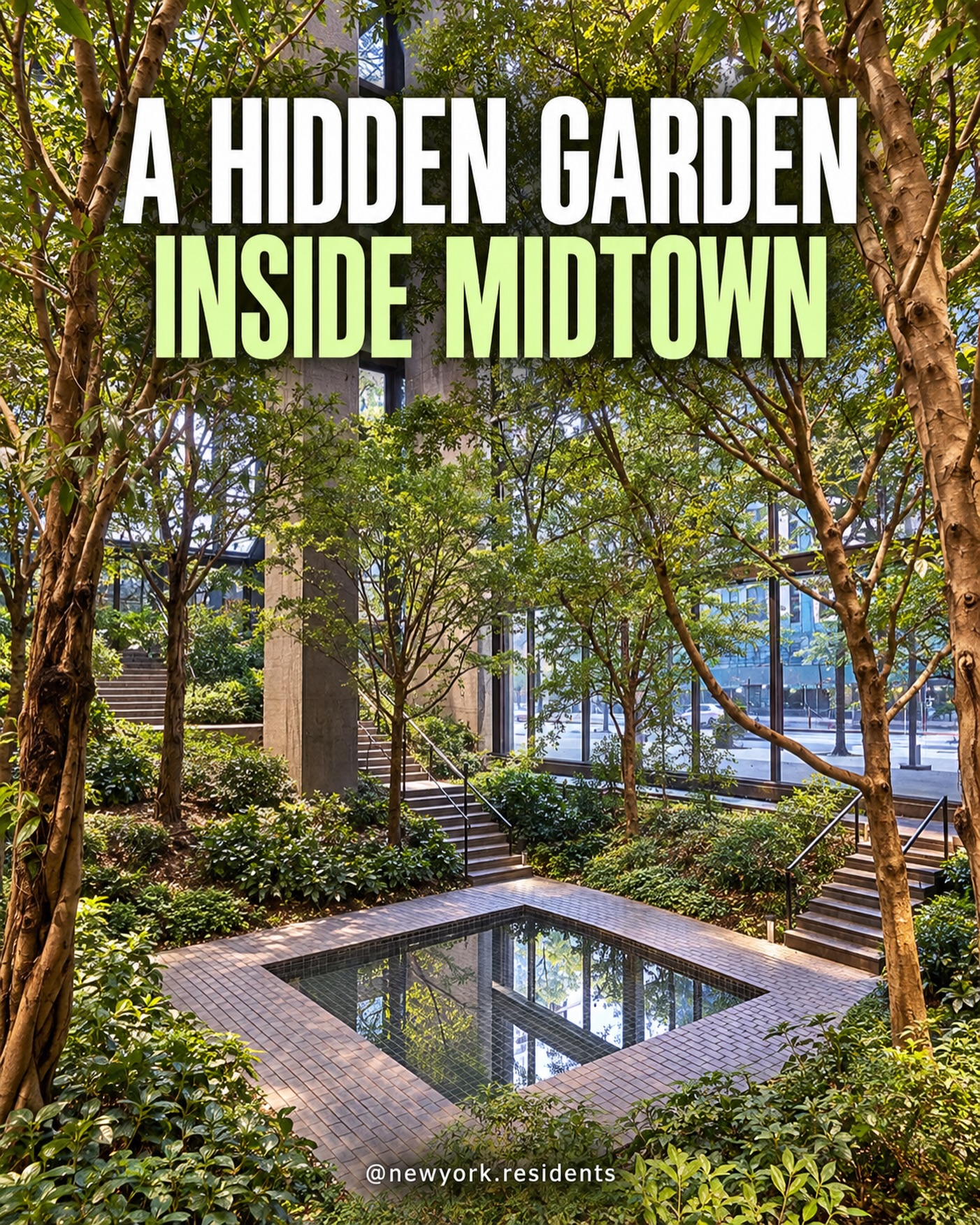 Midtown's Hidden Garden At Ford Foundation