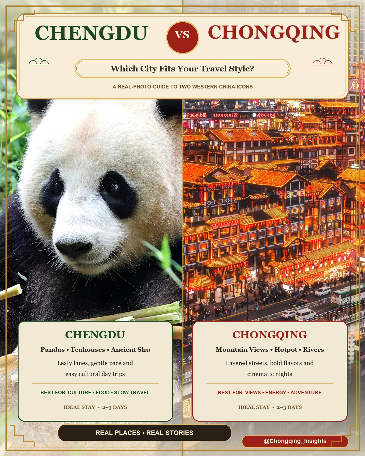 Chengdu and Chongqing: A Travel Comparison Guide