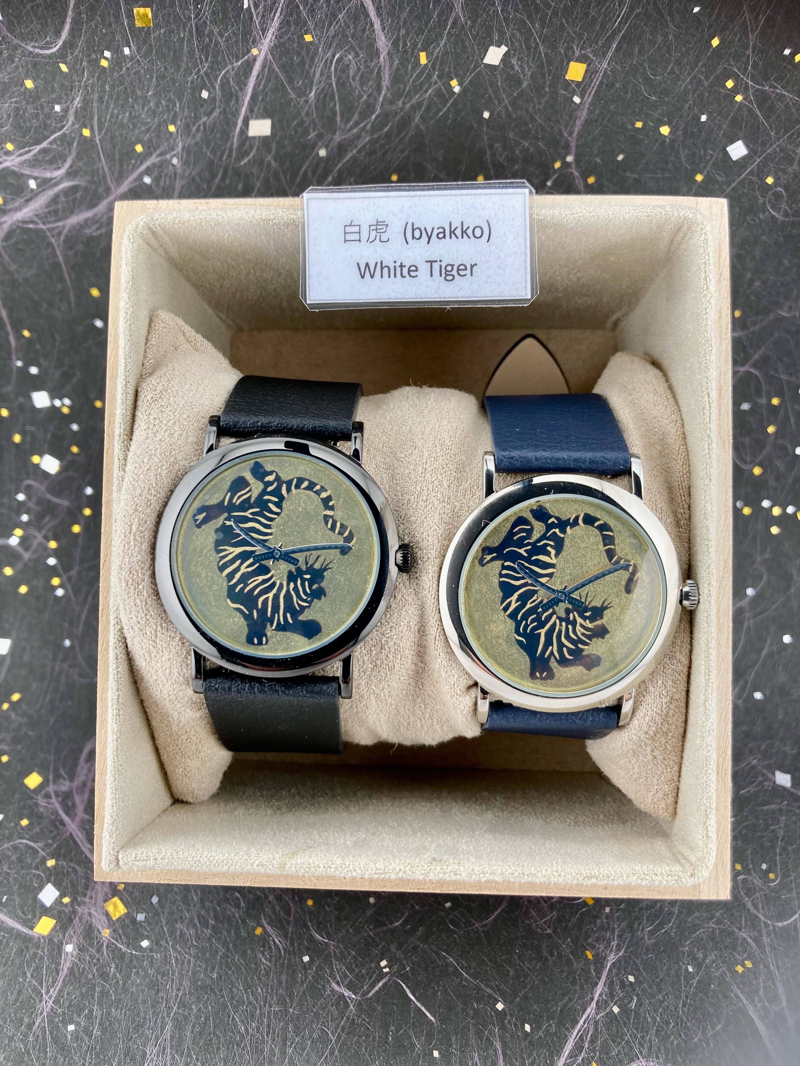DEDEGUMO Echizen Lacquerware White Tiger Watches