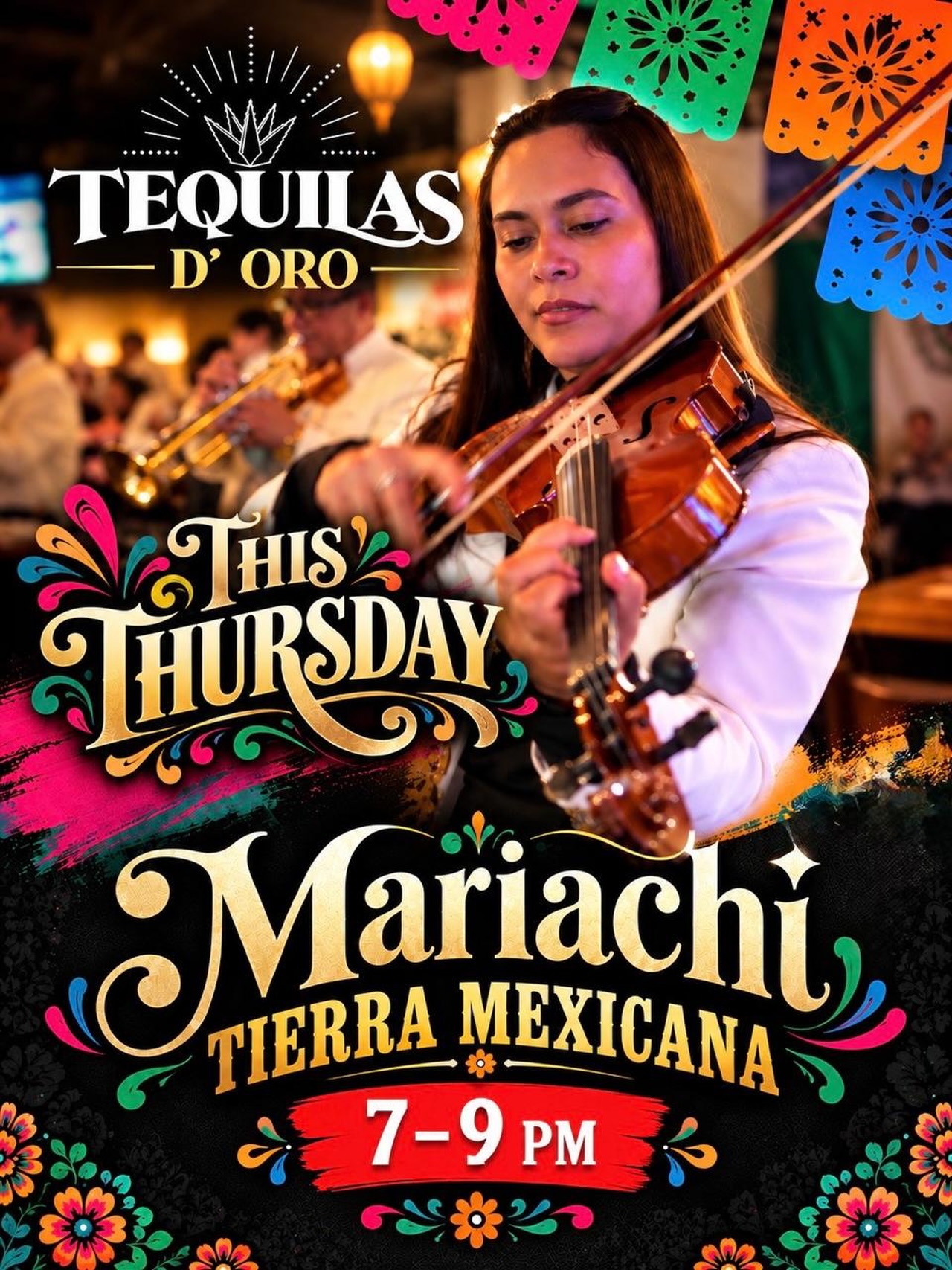 Mariachi Performance At Tequilas D' Oro
