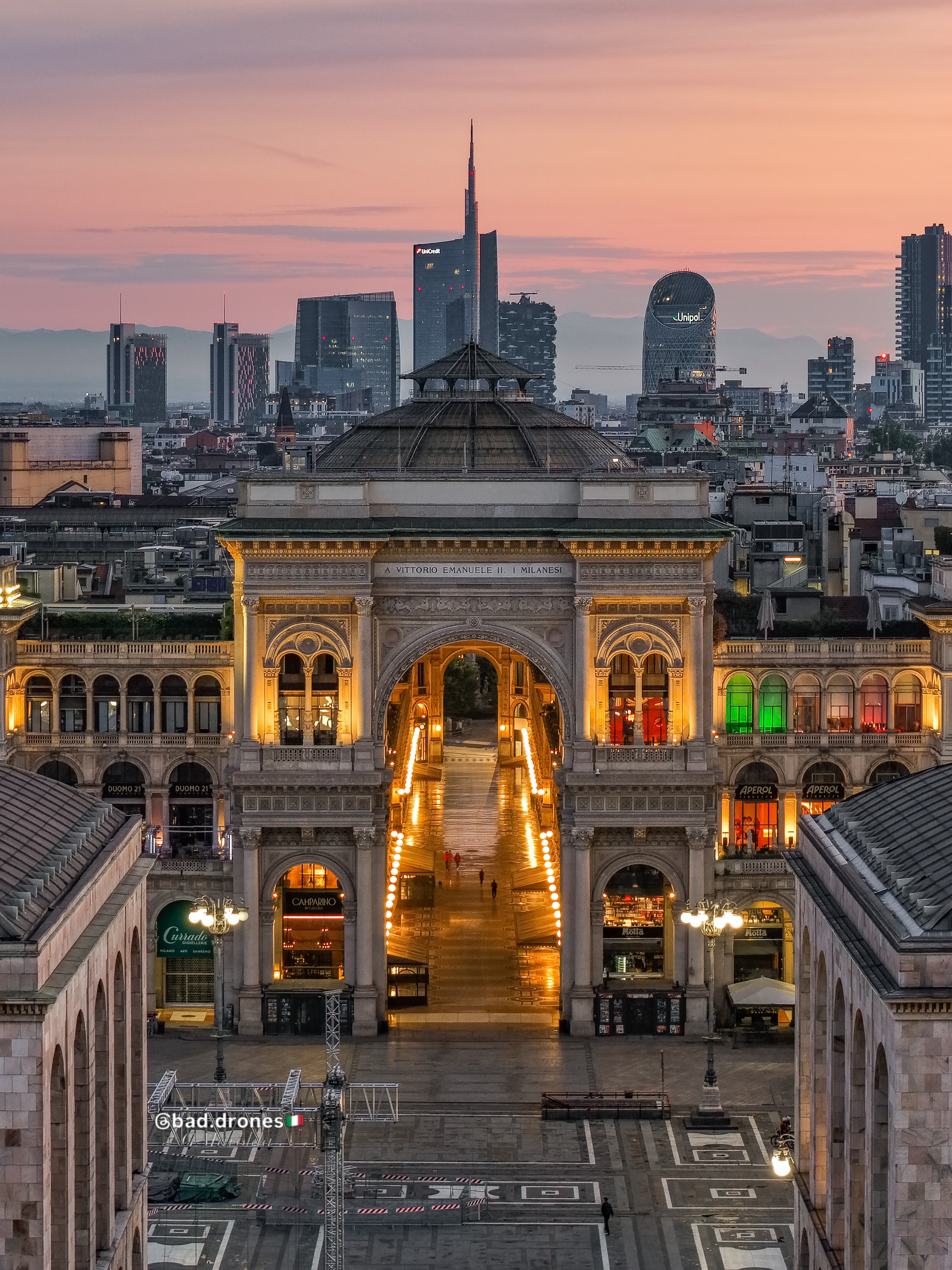 Milan's Galleria and Modern Skyscrapers