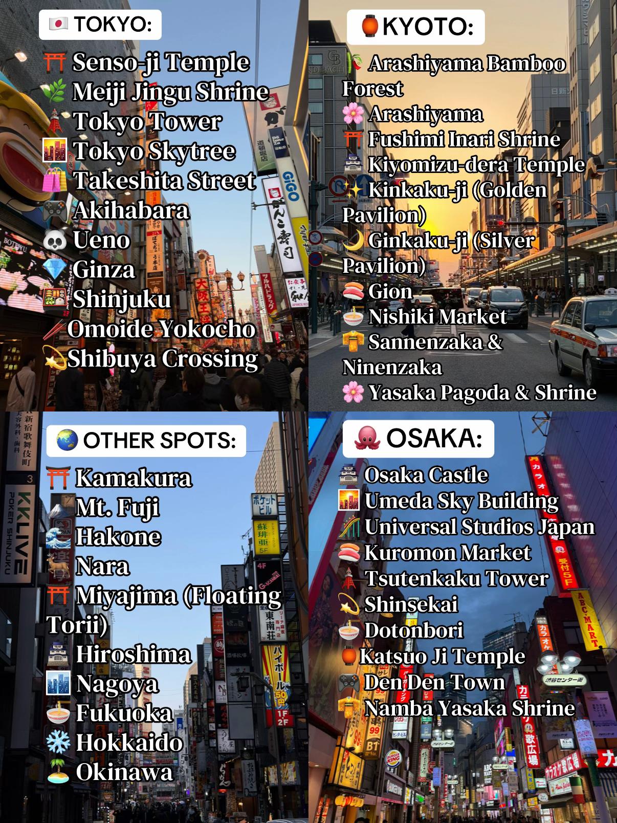 Explore Tokyo, Kyoto, Osaka, and Japan's Top Attractions