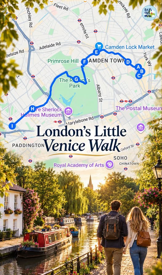 London Canal Walk Through Regent's Park and Camden