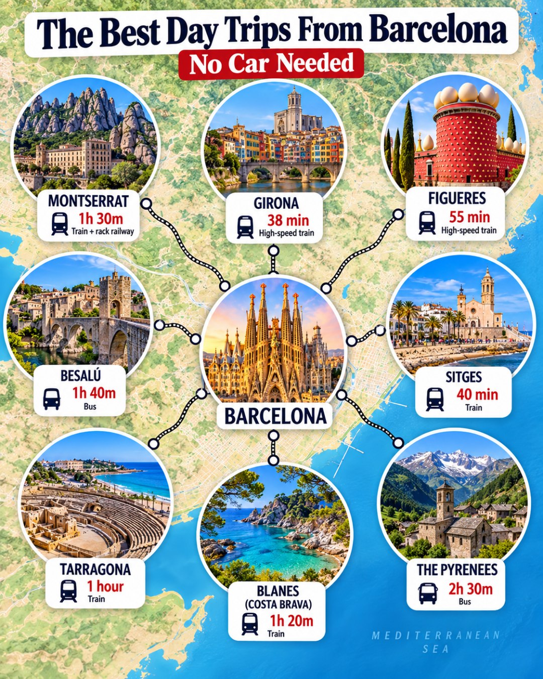 Day Trips From Barcelona: Scenic Catalan Destinations