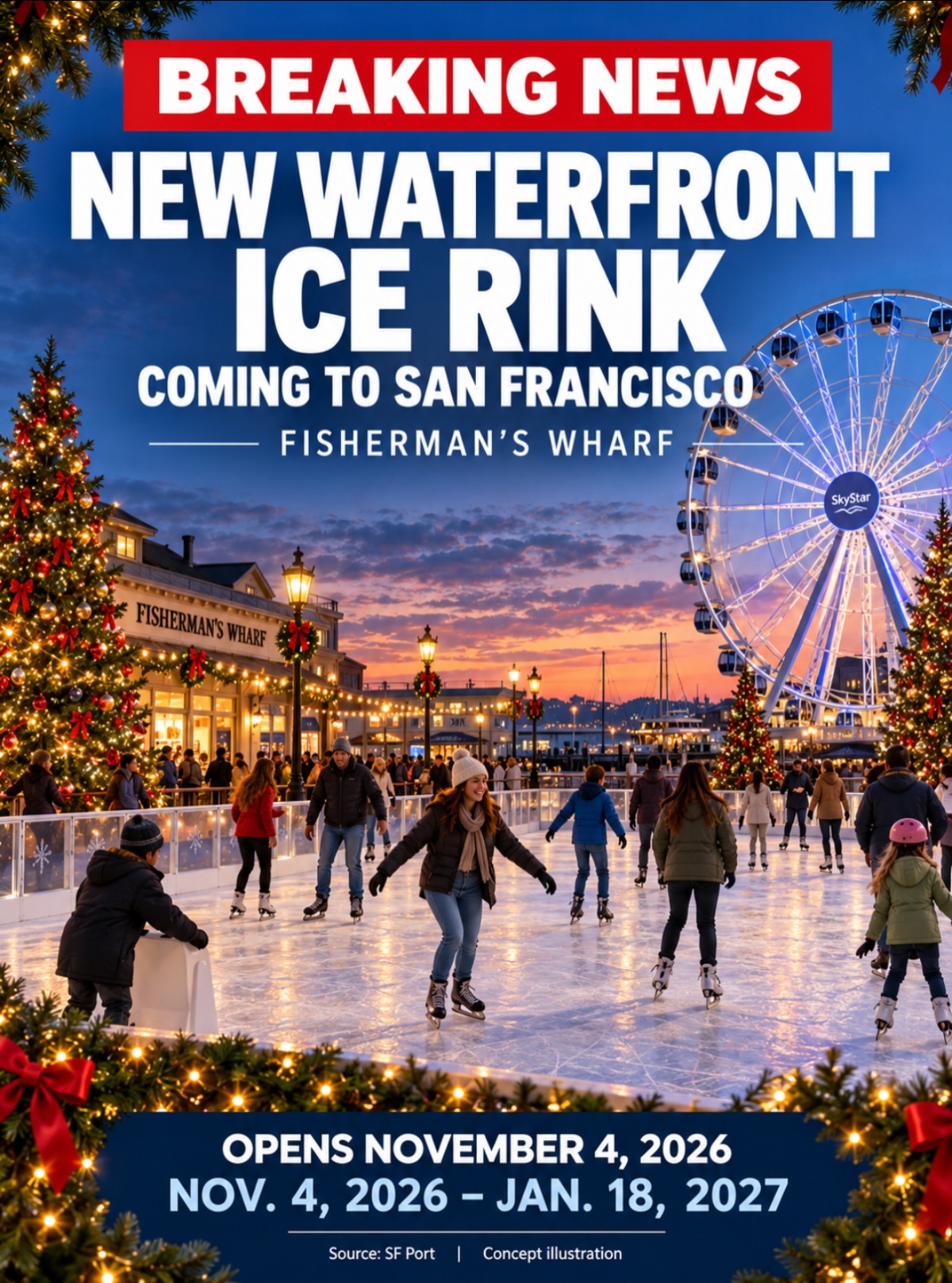 Waterfront Ice Rink at Fisherman's Wharf