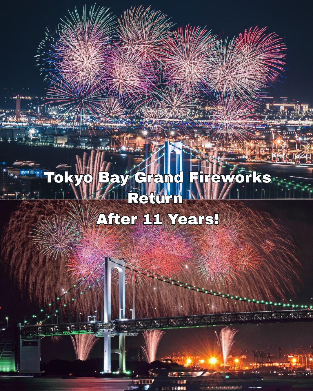Tokyo Bay Fireworks Festival Returns